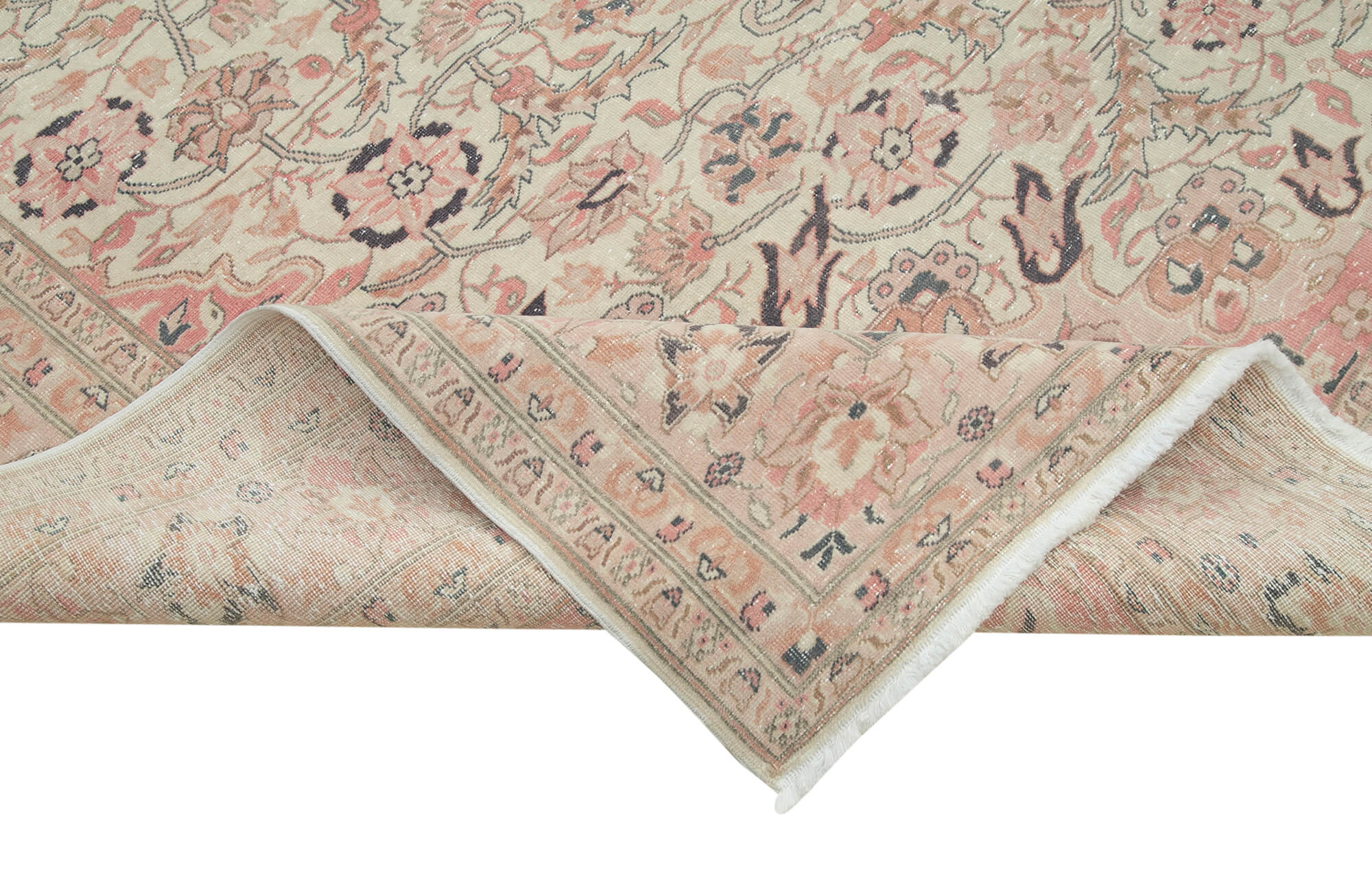 8 x 12 Beige Vintage Rug - 5063