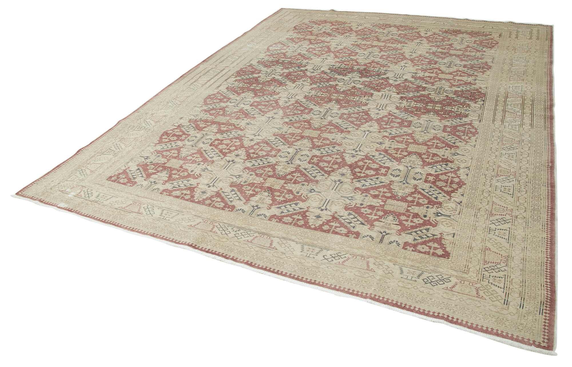 8 x 11 Beige Vintage Rug - 5066