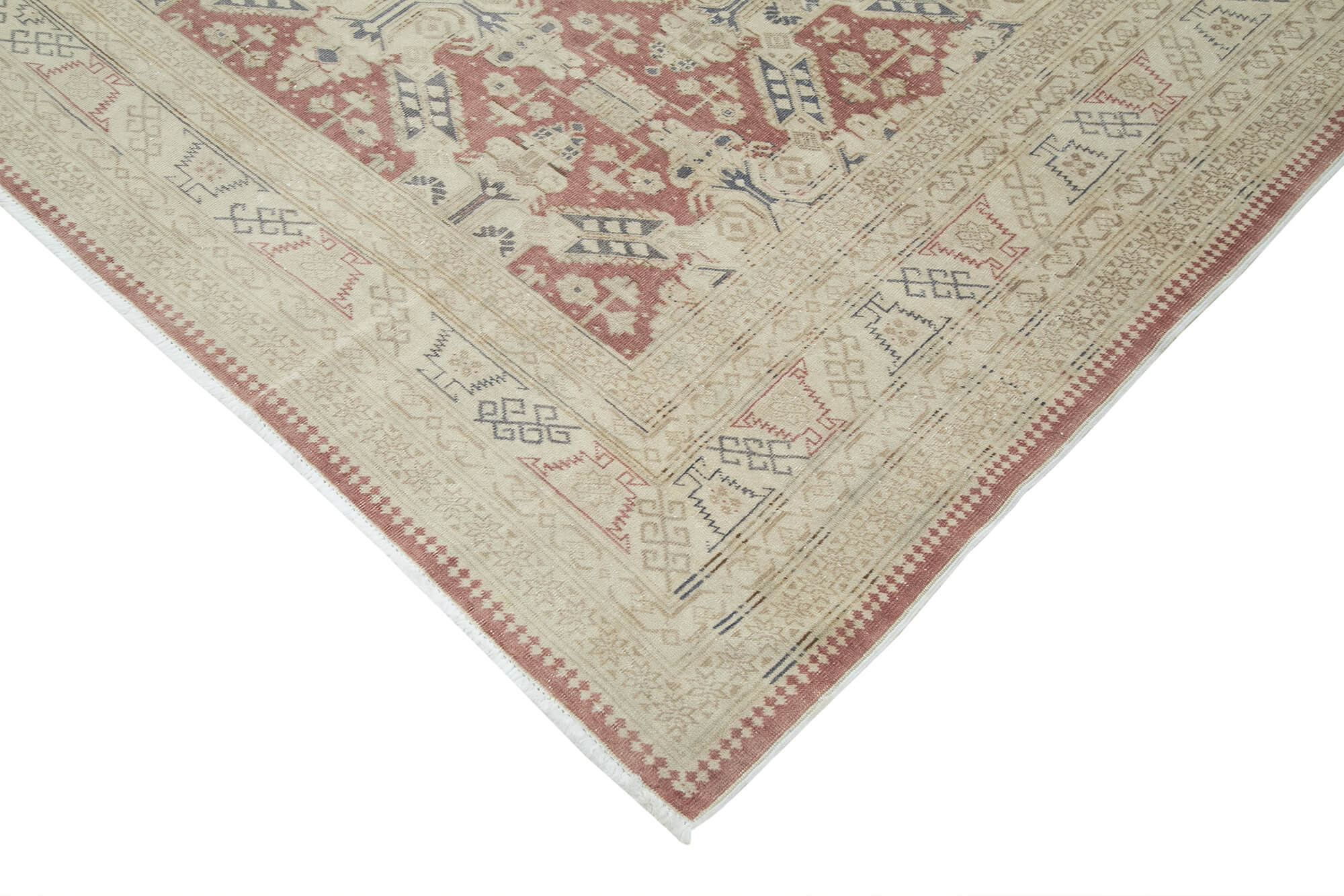 8 x 11 Beige Vintage Rug - 5066