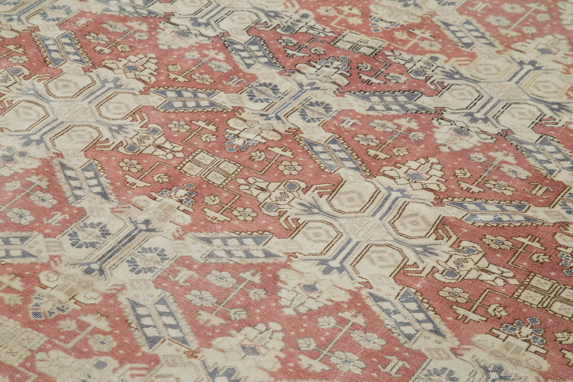 8 x 11 Beige Vintage Rug - 5066