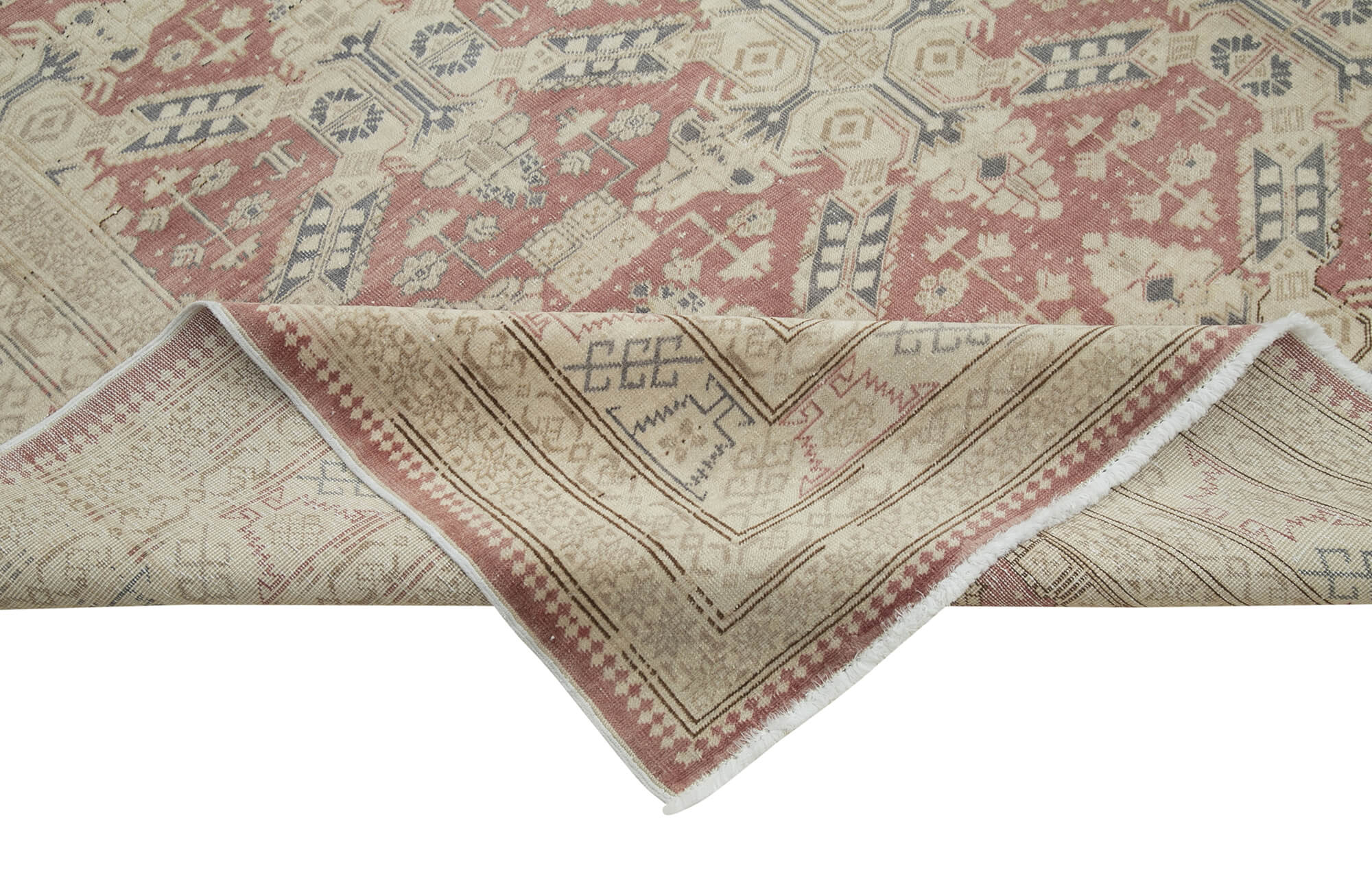 8 x 11 Beige Vintage Rug - 5066