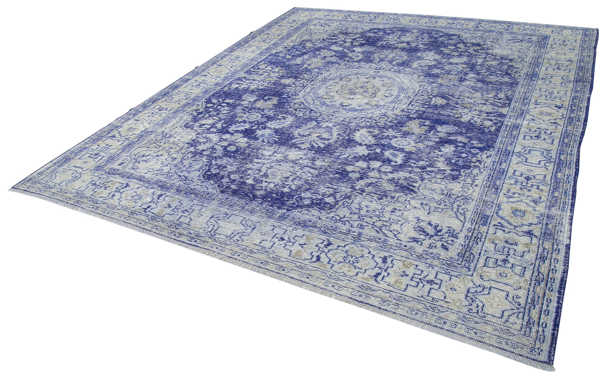 9 x 11 Blue Vintage Rug - 5067