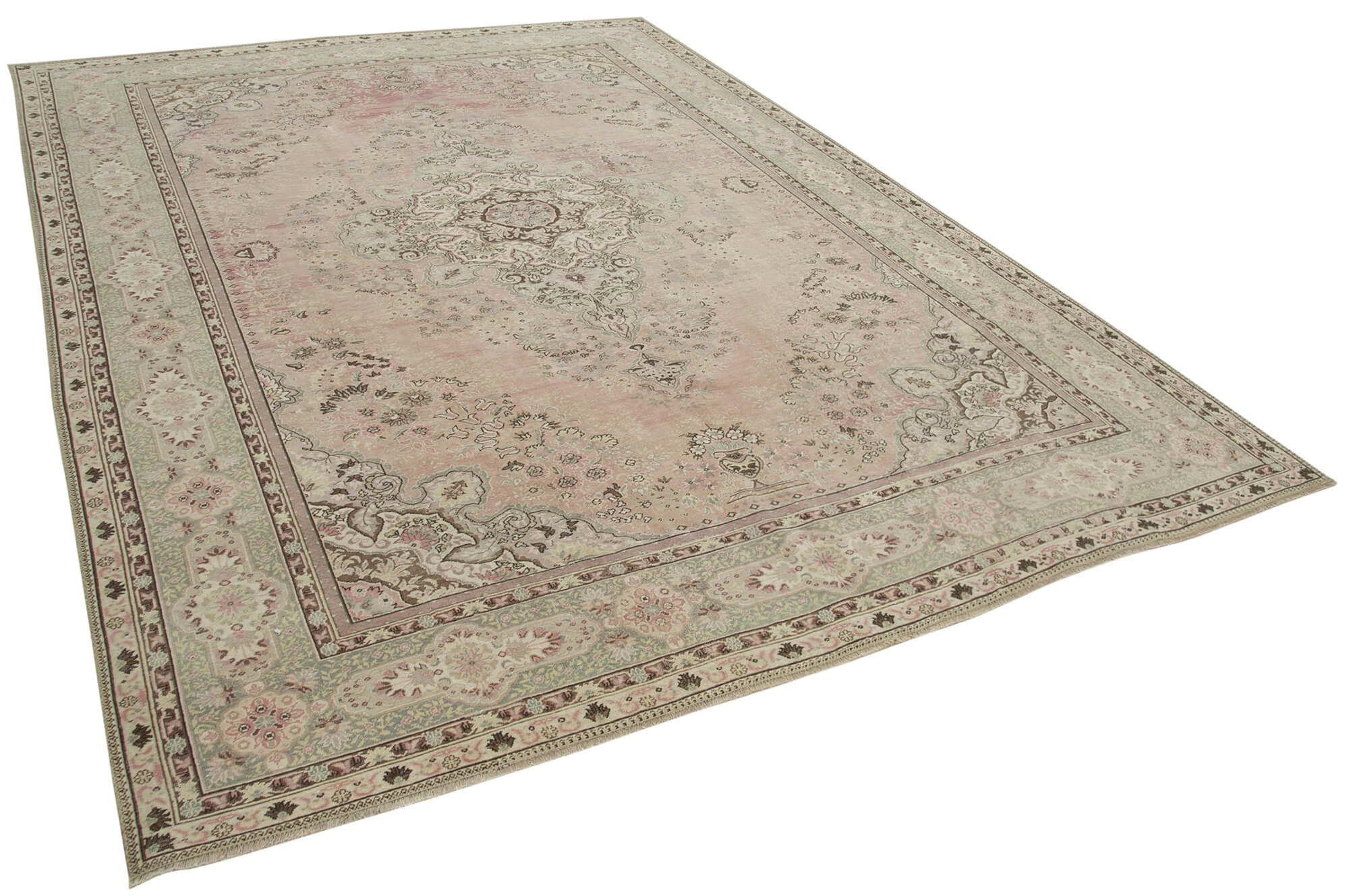 8 x 11 Beige Vintage Rug - 5073