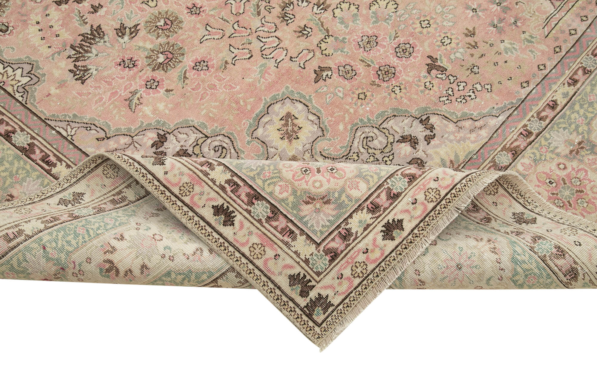 8 x 11 Beige Vintage Rug - 5073