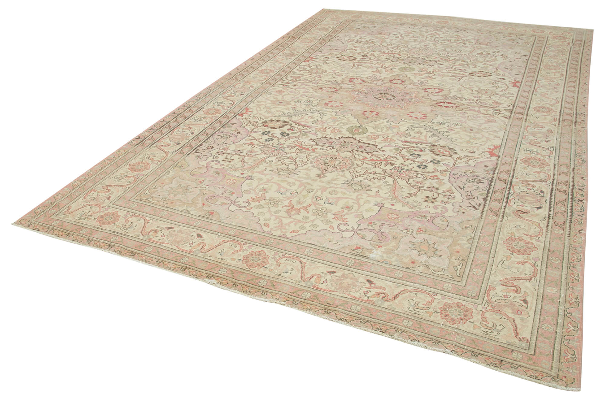 8 x 12 Beige Vintage Rug - 5074