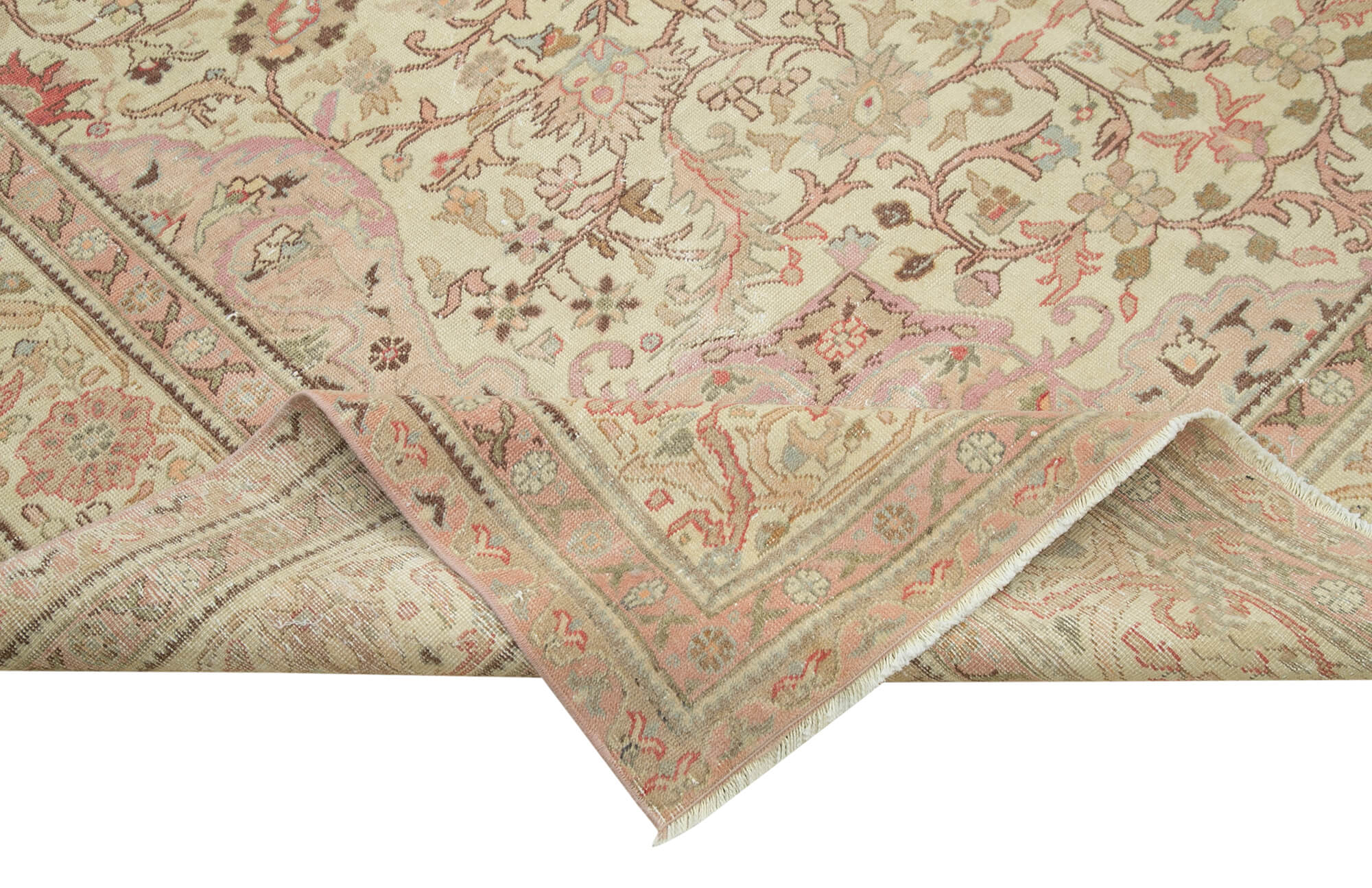 8 x 12 Beige Vintage Rug - 5074