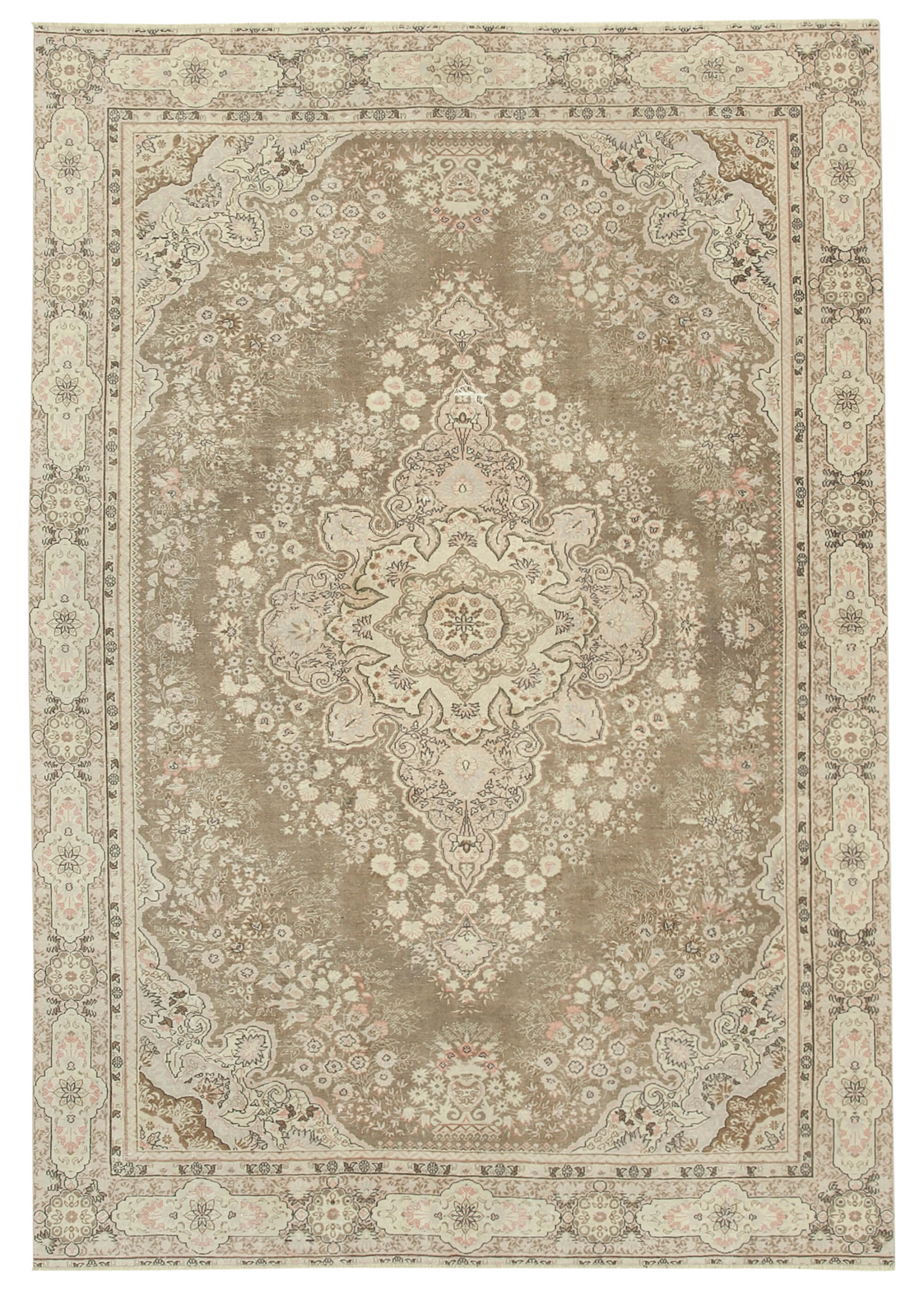 8 x 11 Beige Vintage Rug - 5075