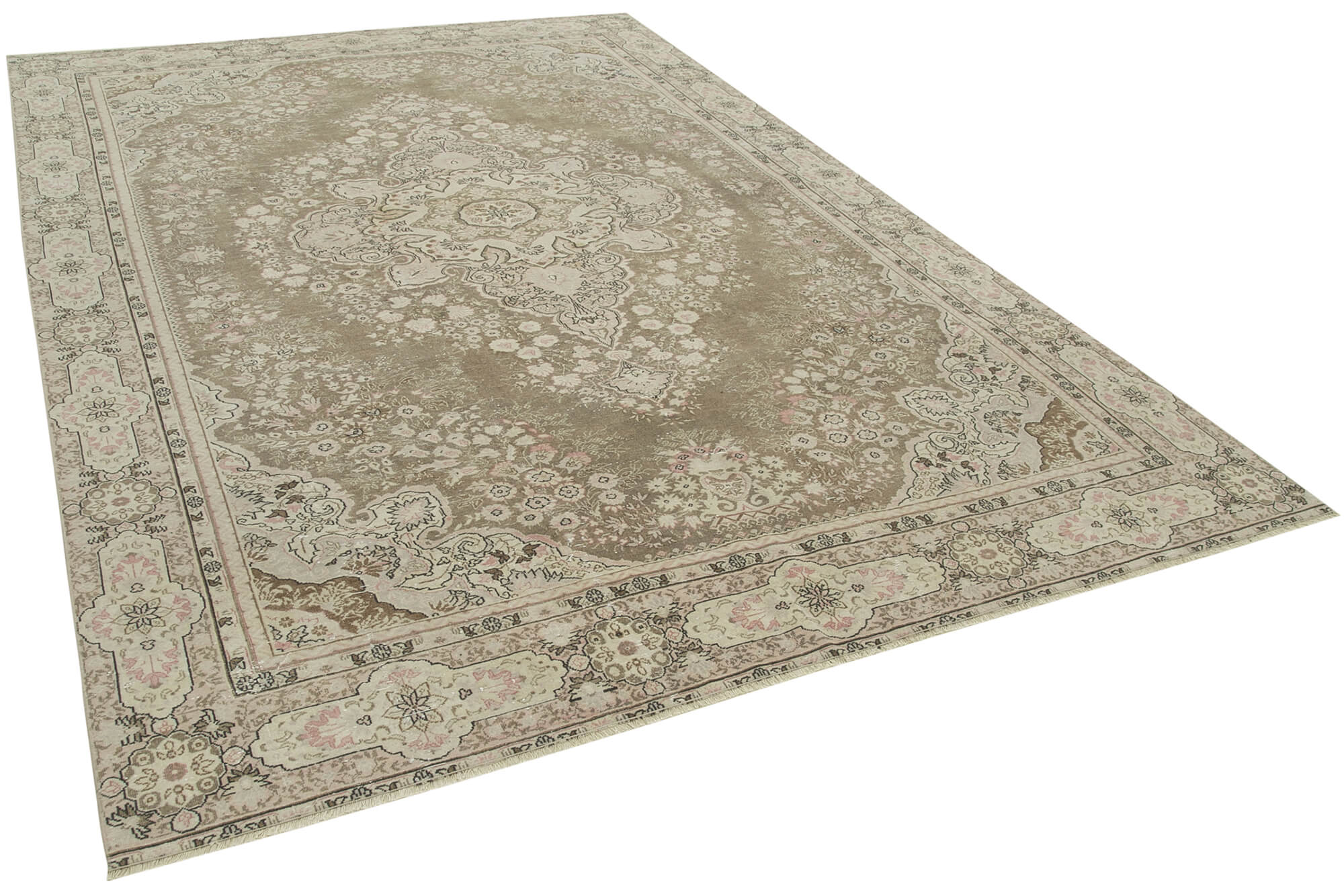 8 x 11 Beige Vintage Rug - 5075