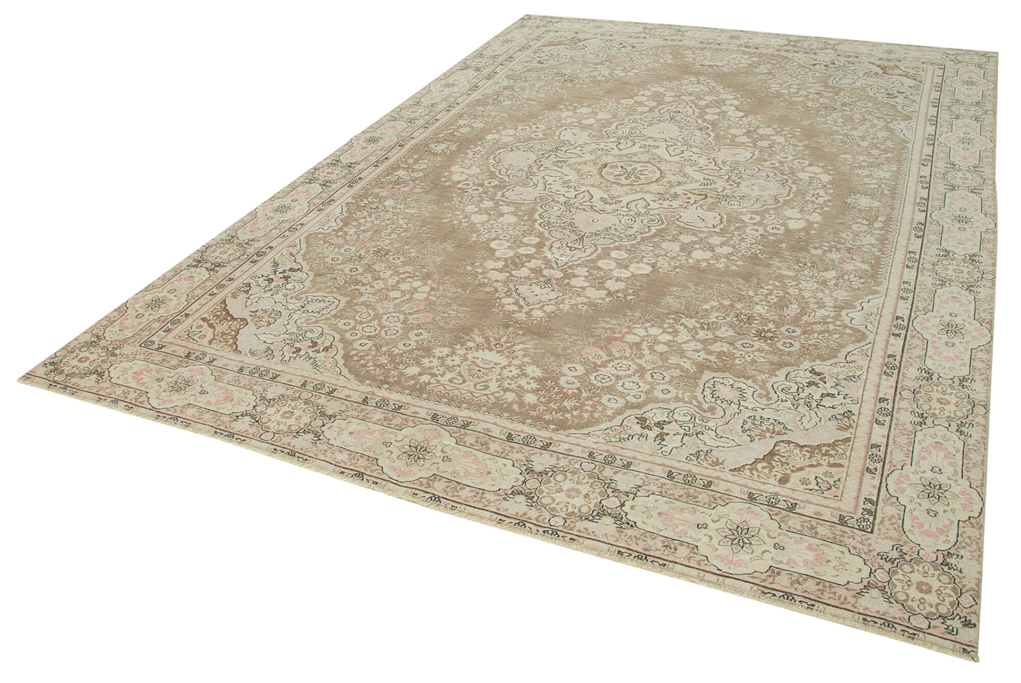 8 x 11 Beige Vintage Rug - 5075