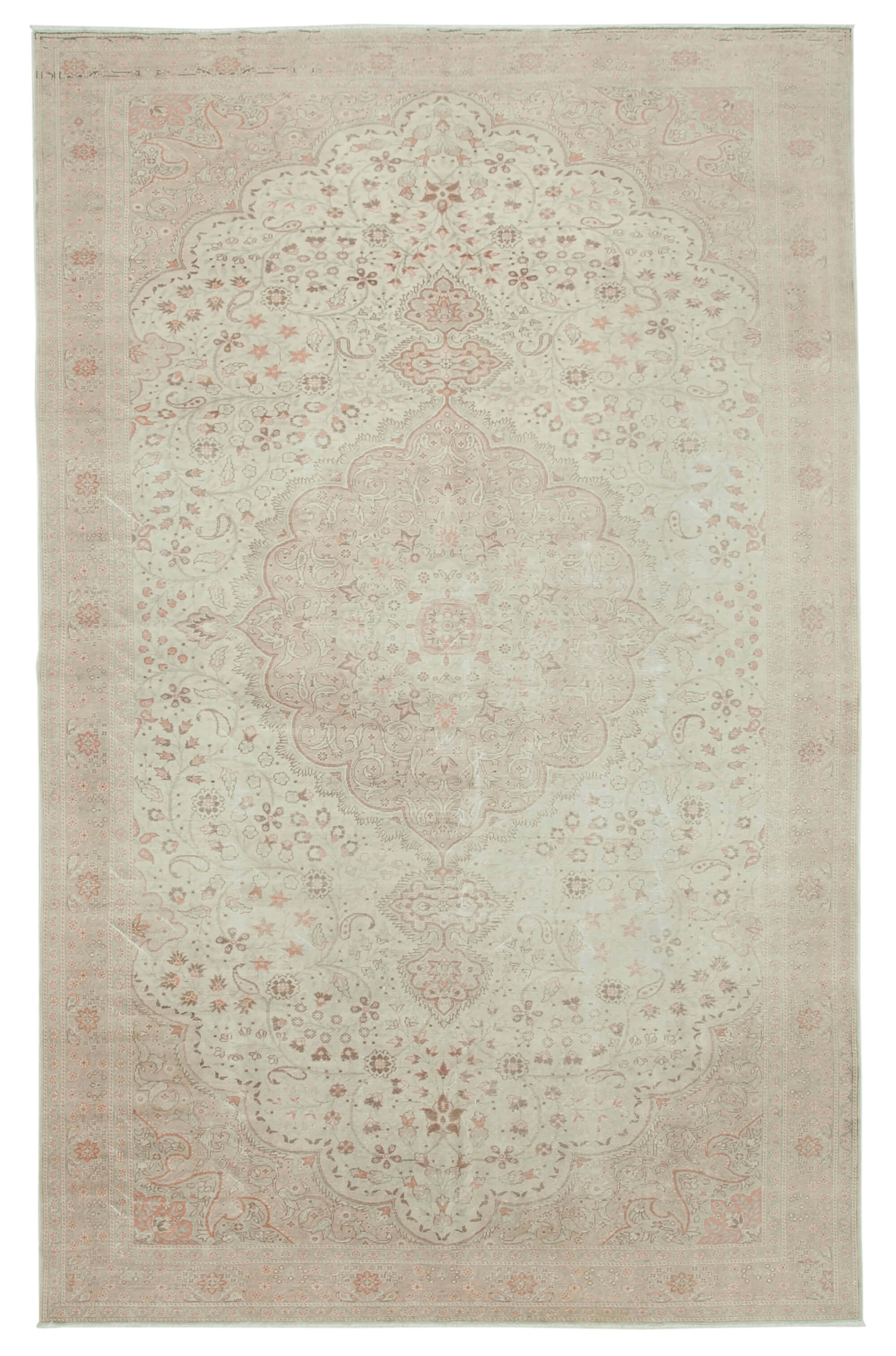 8 x 13 Beige Vintage Rug - 5078