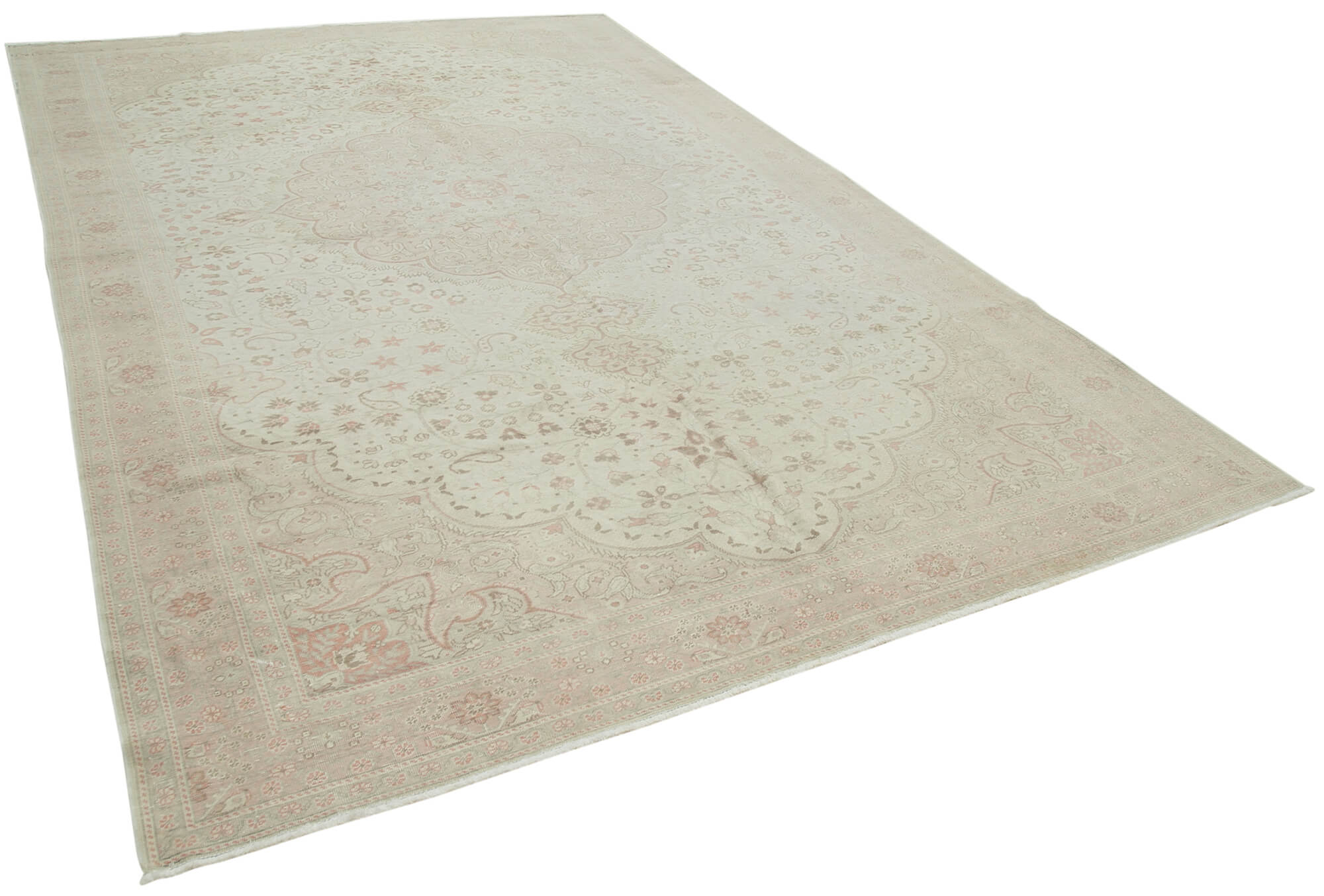 8 x 13 Beige Vintage Rug - 5078