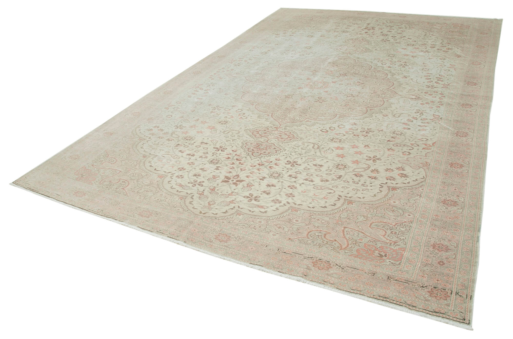 8 x 13 Beige Vintage Rug - 5078