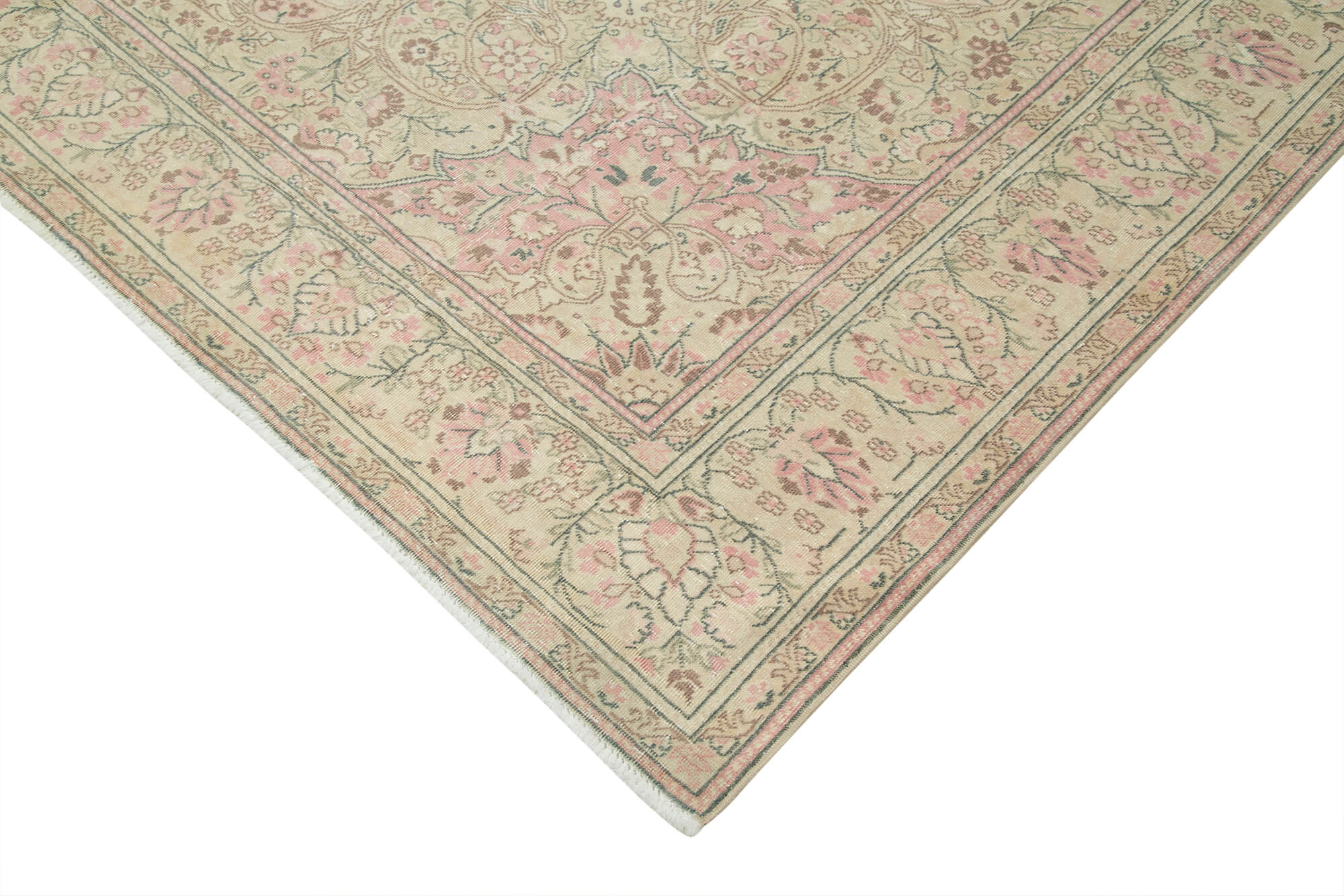 9 x 13 Beige Vintage Rug - 5079