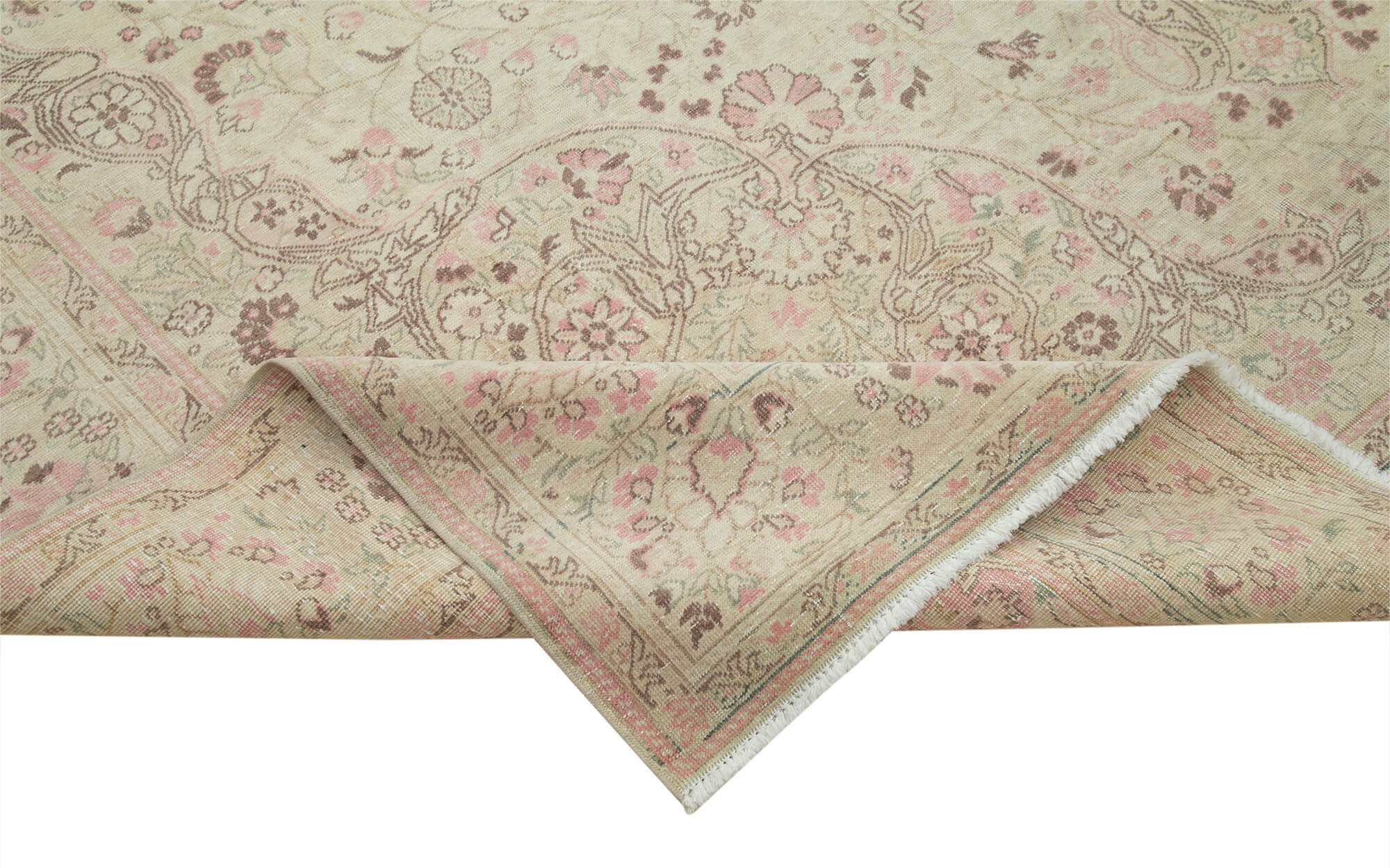 9 x 13 Beige Vintage Rug - 5079