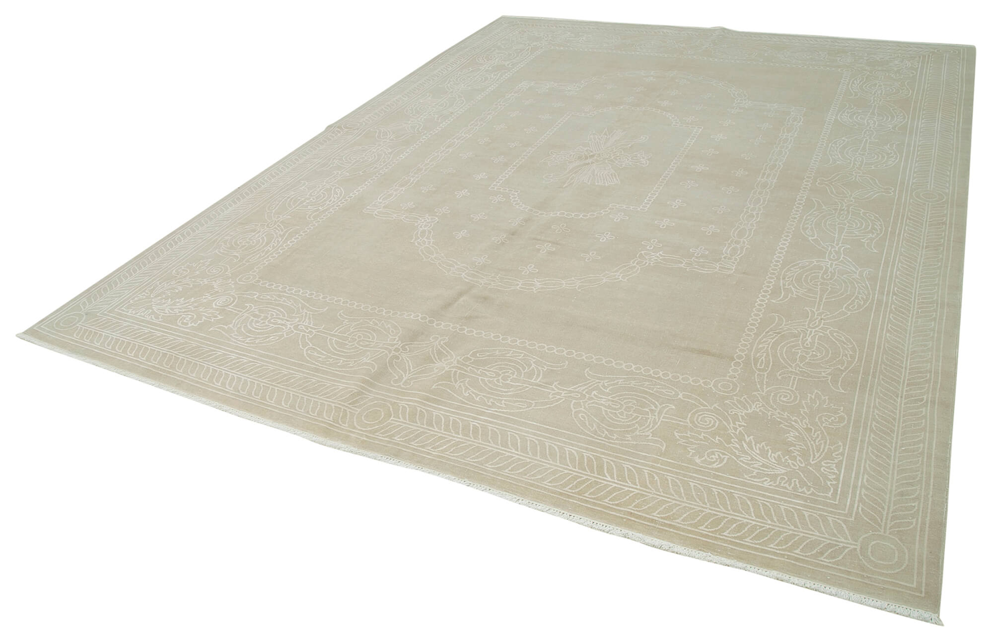 8 x 11 Beige Vintage Rug - 5083