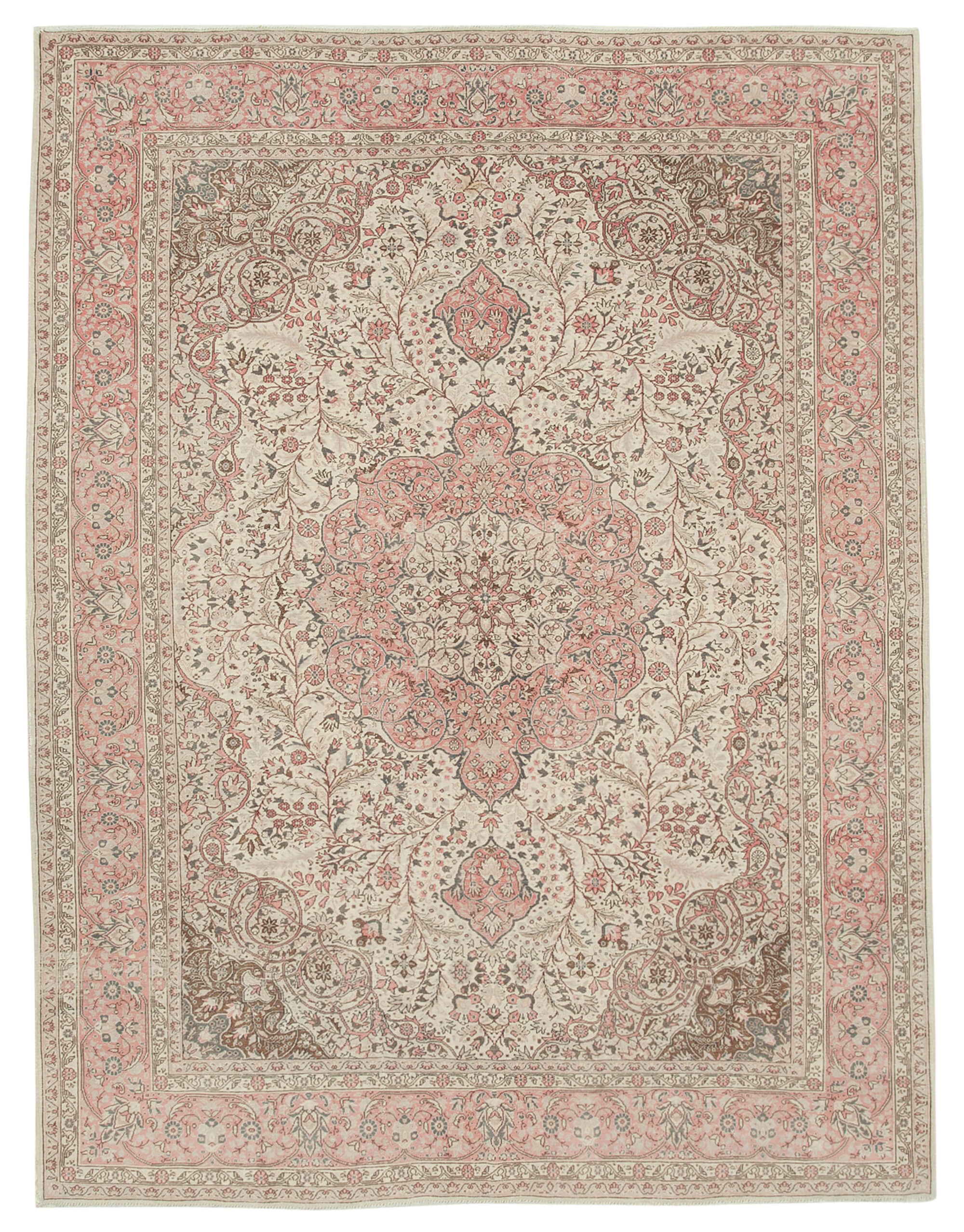 8 x 11 Beige Vintage Rug - 5086