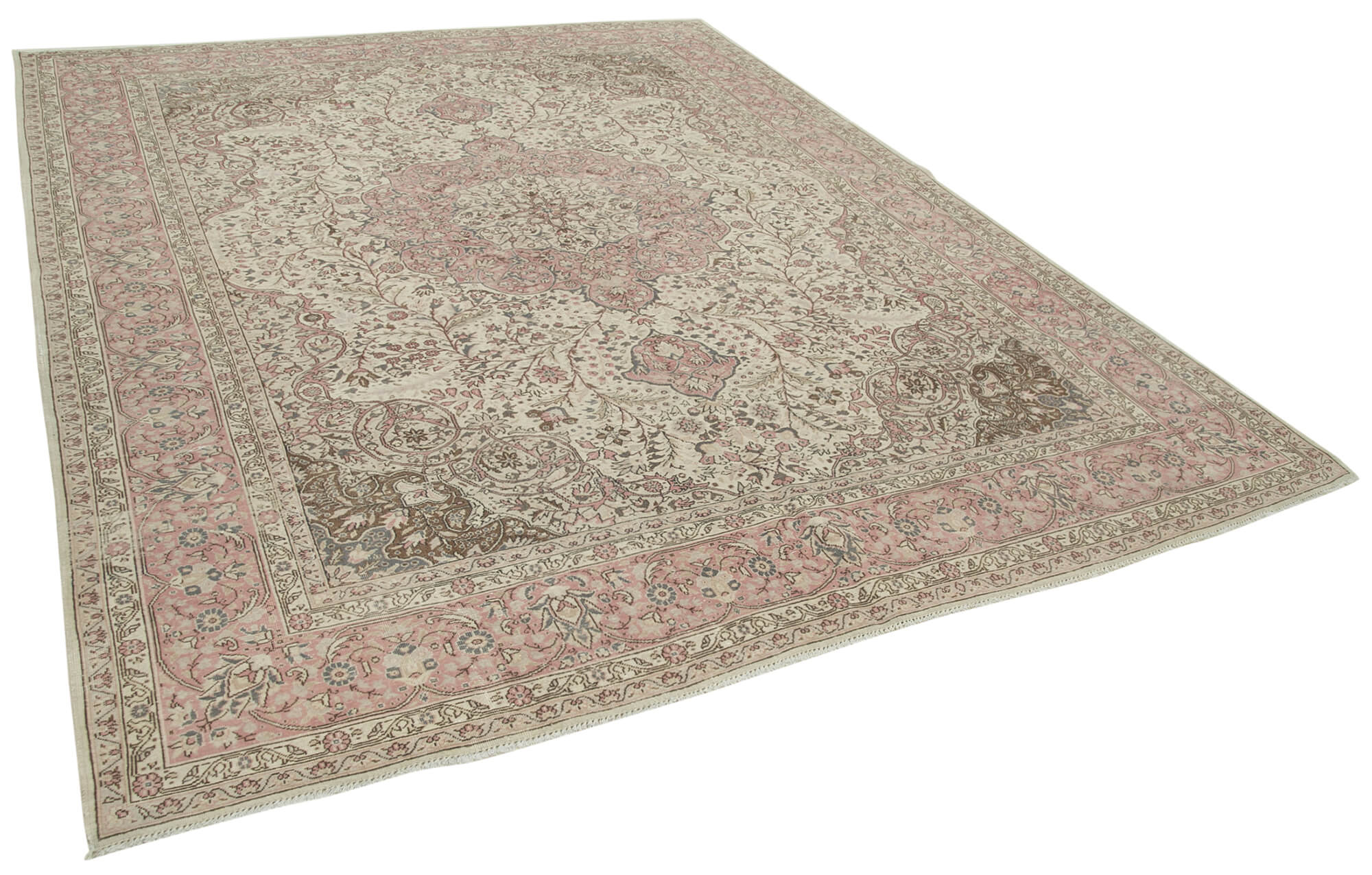 8 x 11 Beige Vintage Rug - 5086