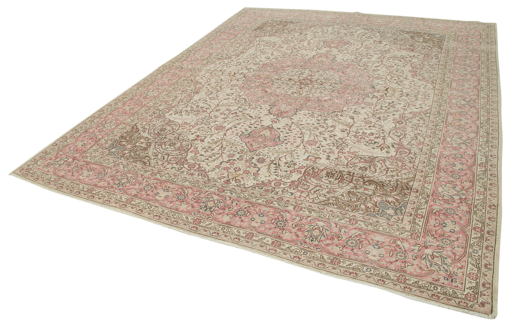 8 x 11 Beige Vintage Rug - 5086