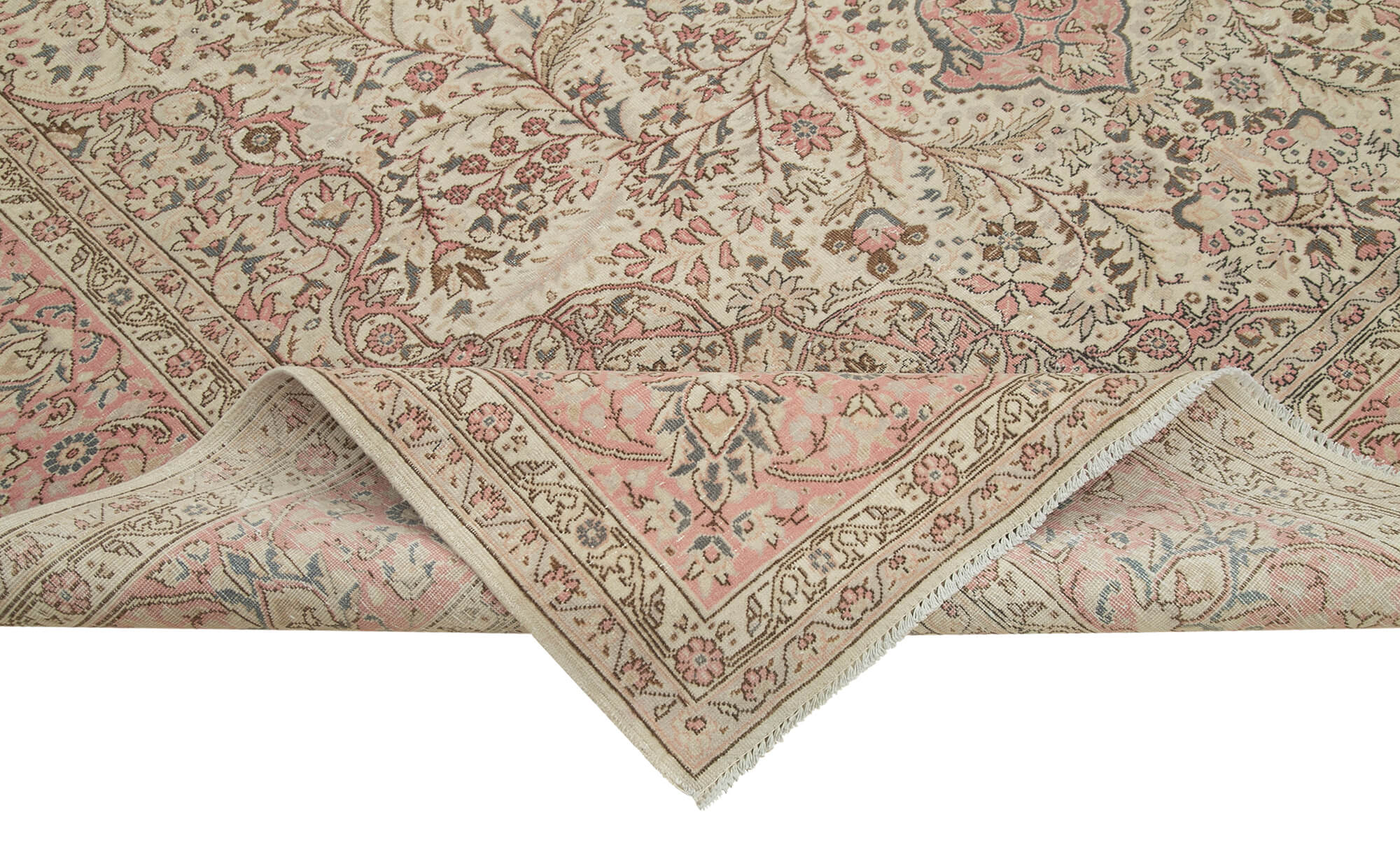 8 x 11 Beige Vintage Rug - 5086