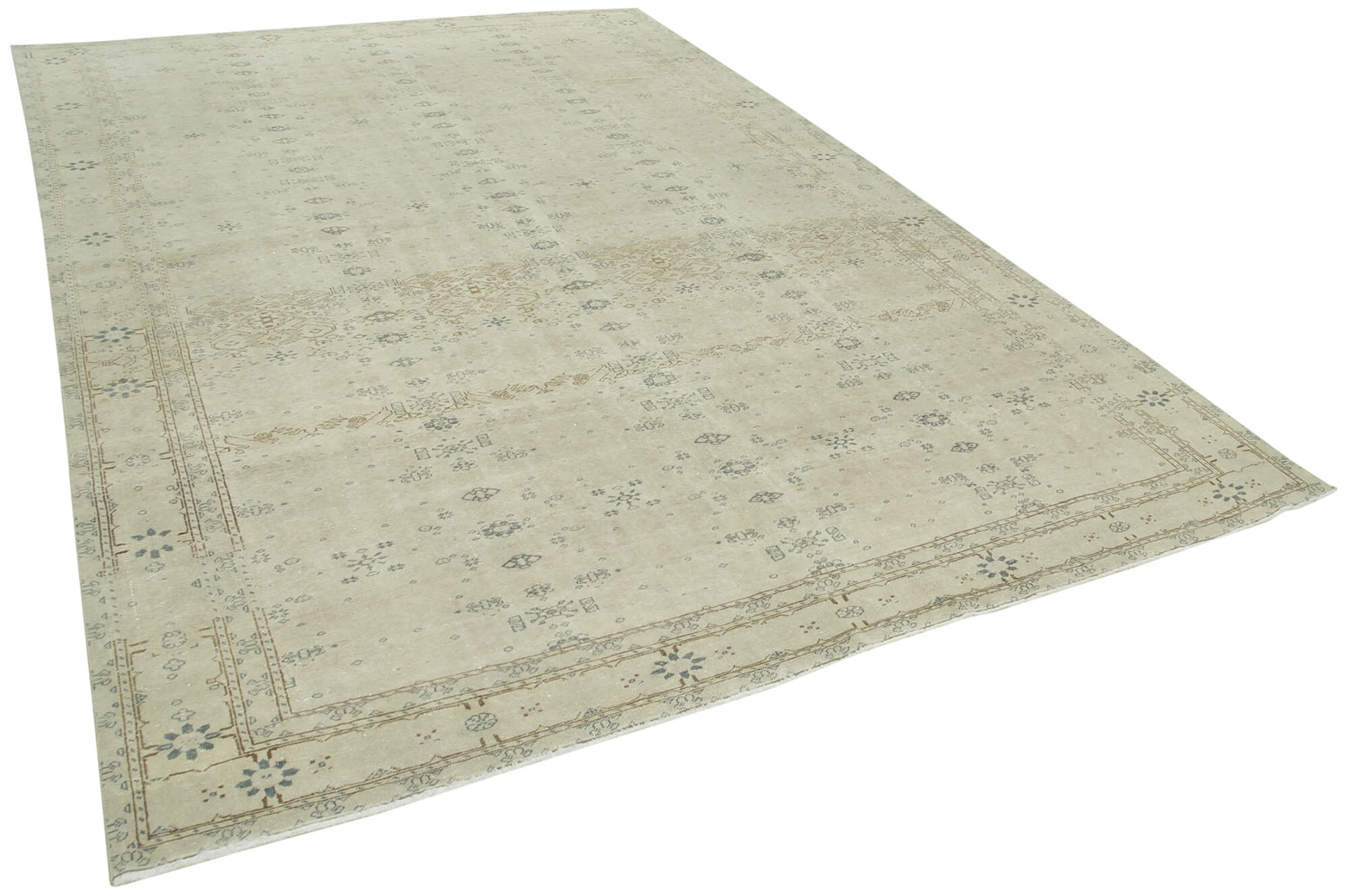 8 x 11 Beige Vintage Rug - 5087