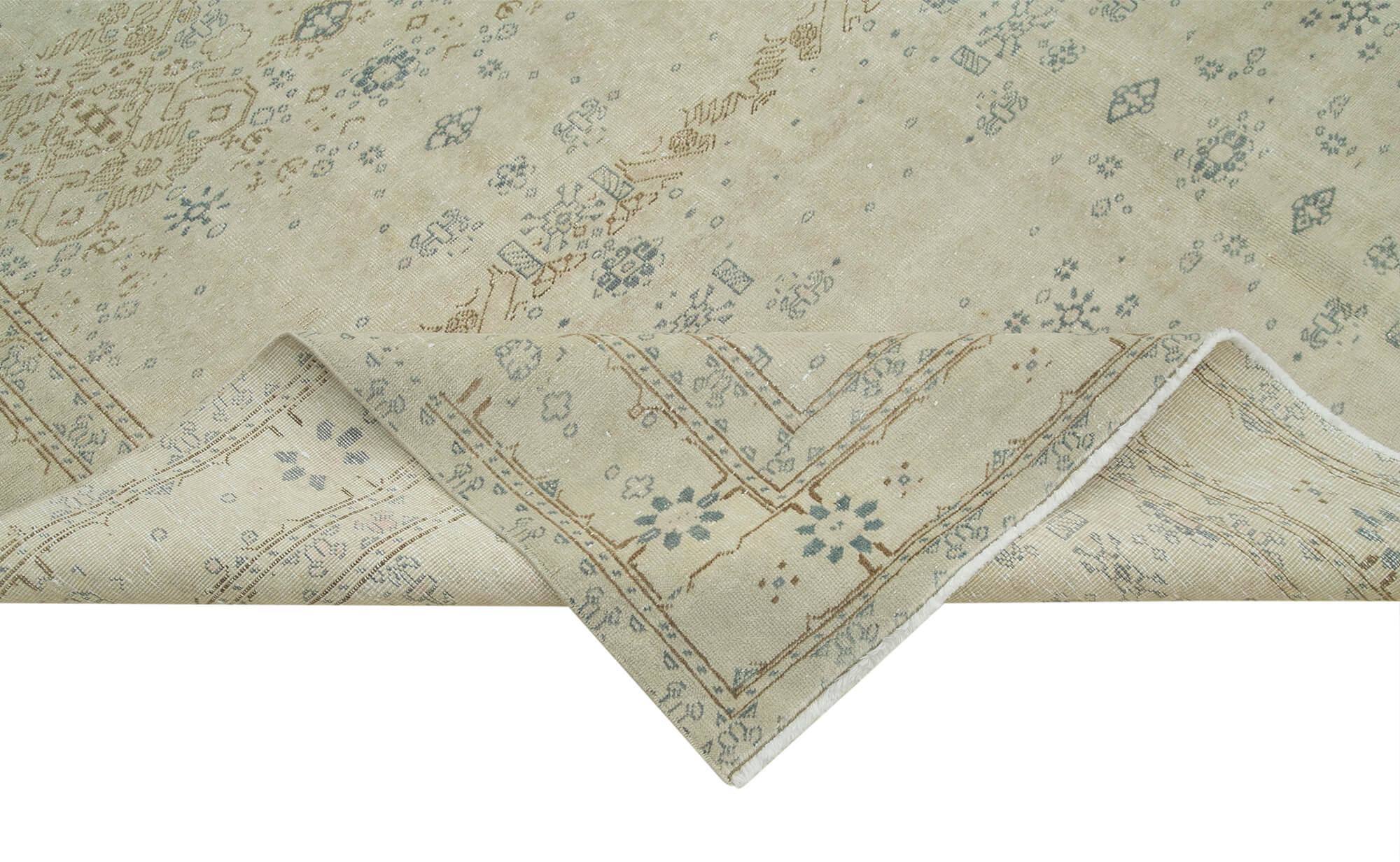 8 x 11 Beige Vintage Rug - 5087