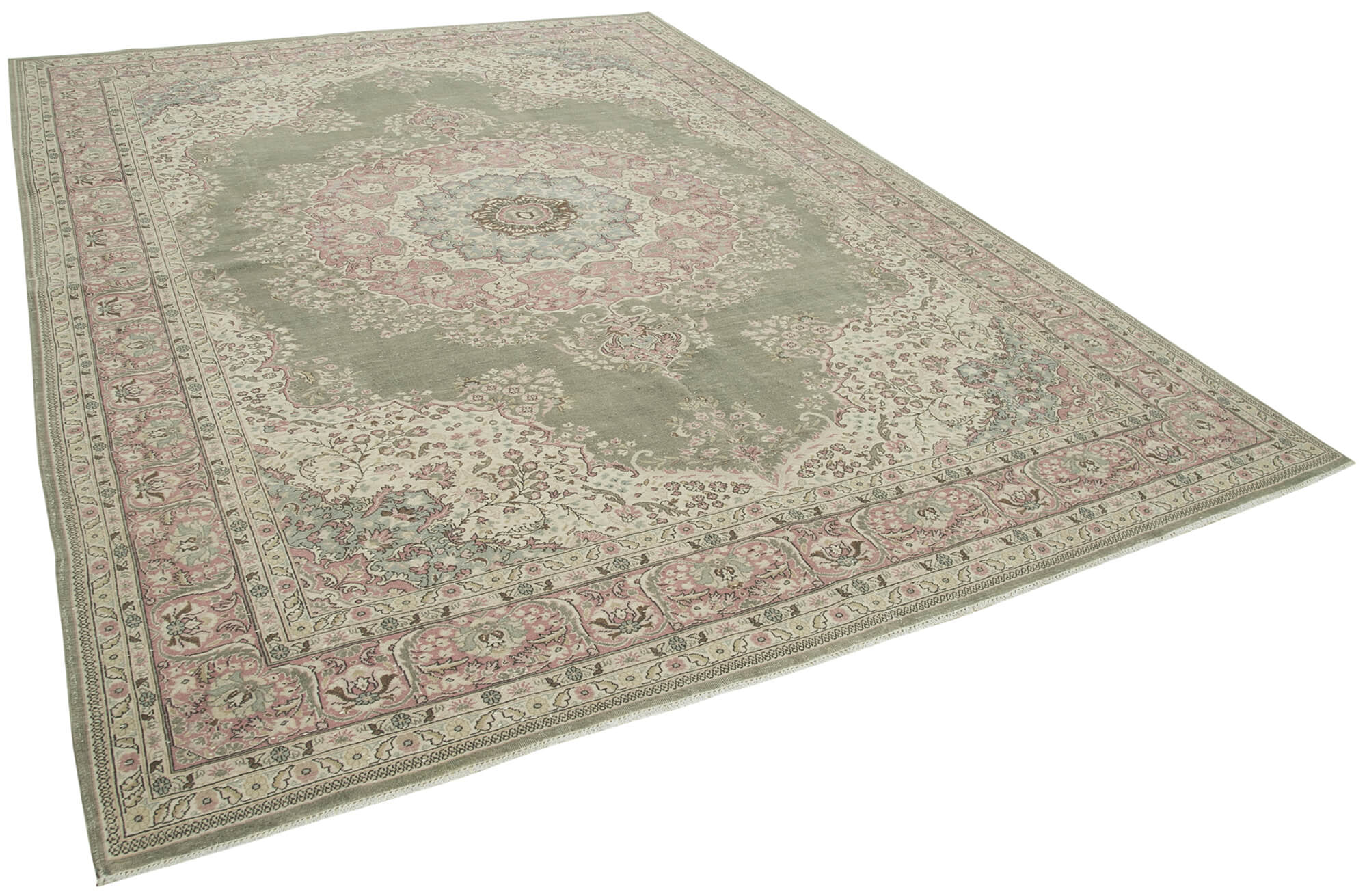 8 x 11 Beige Vintage Rug - 5089