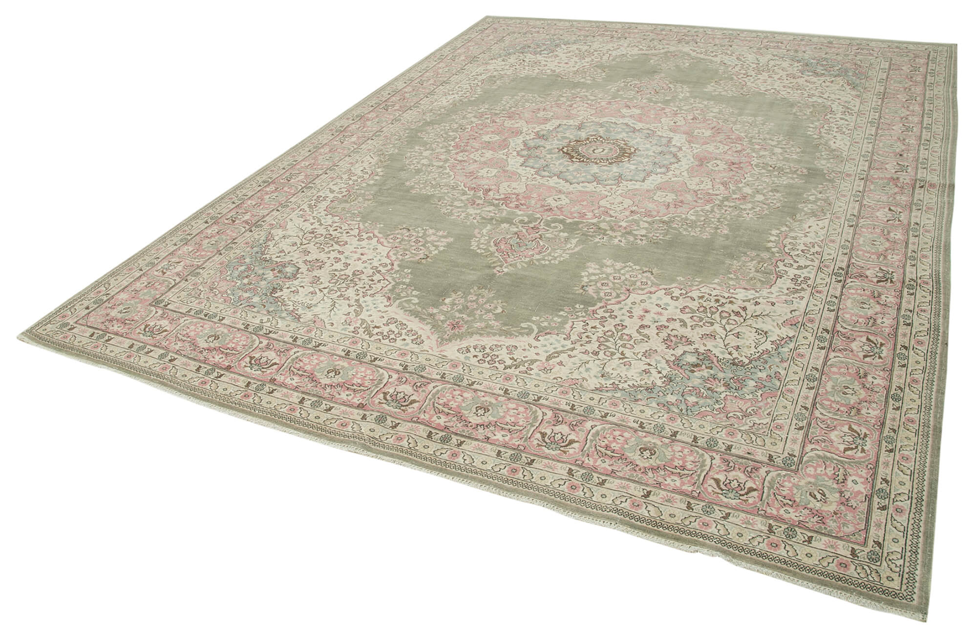 8 x 11 Beige Vintage Rug - 5089