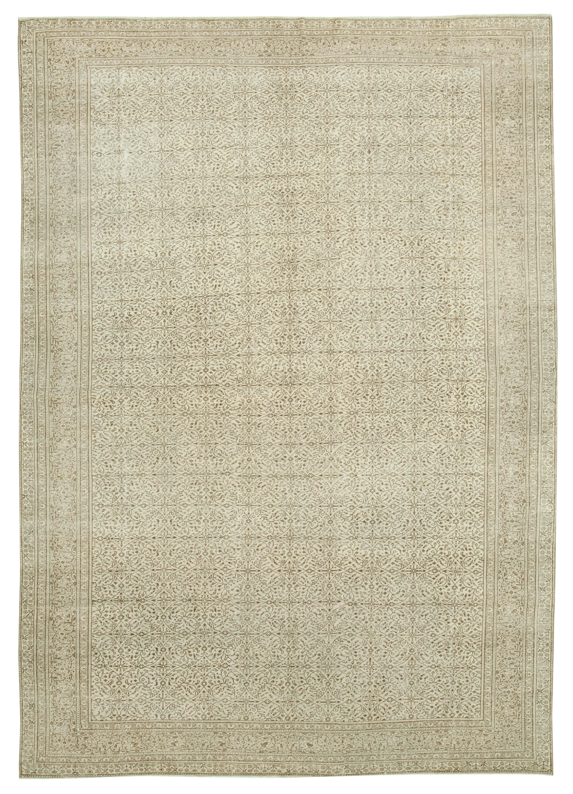 9 x 13 Beige Vintage Rug - 5092