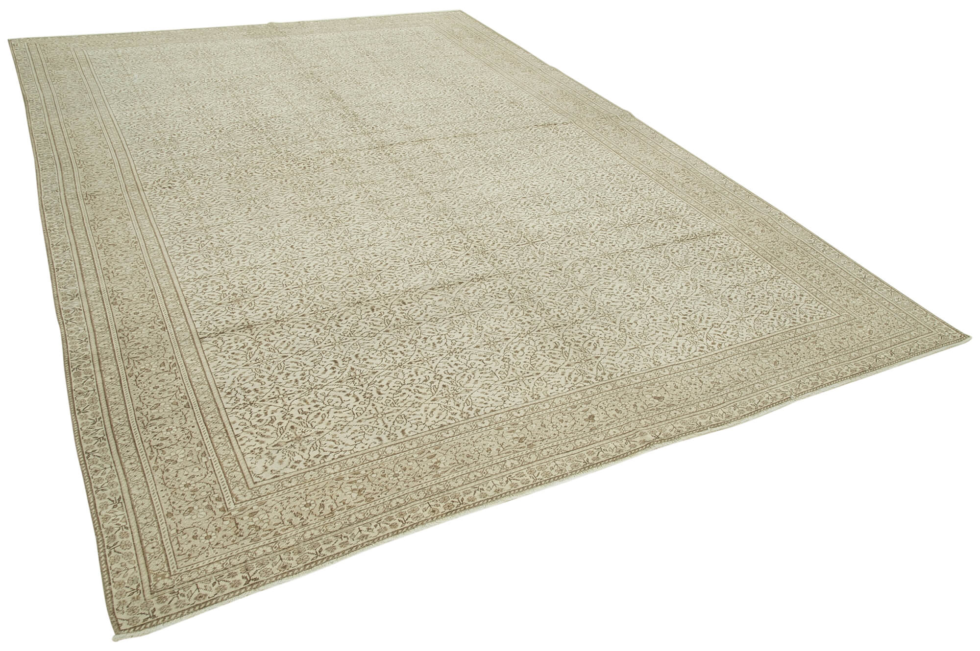 9 x 13 Beige Vintage Rug - 5092