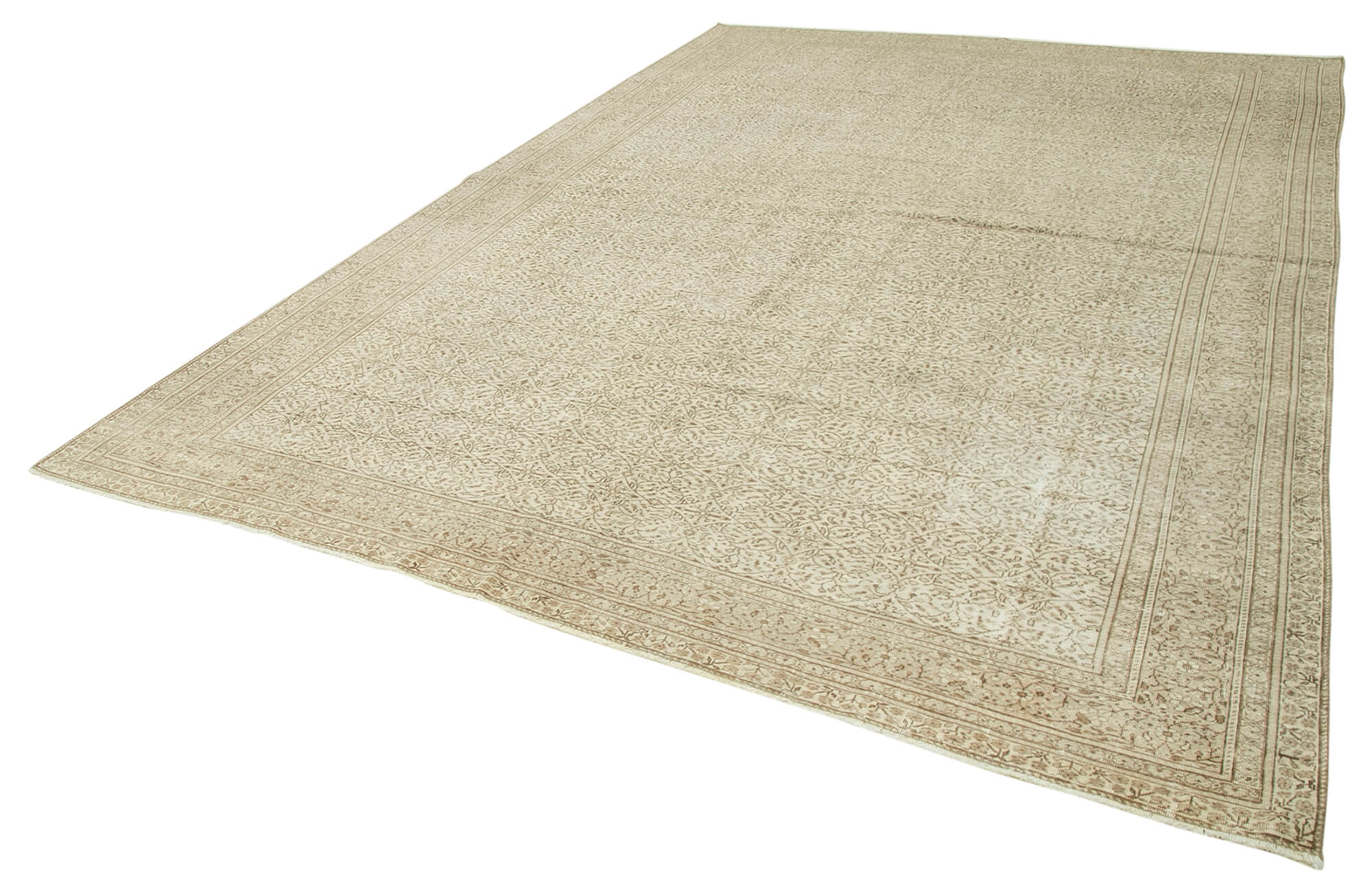 9 x 13 Beige Vintage Rug - 5092