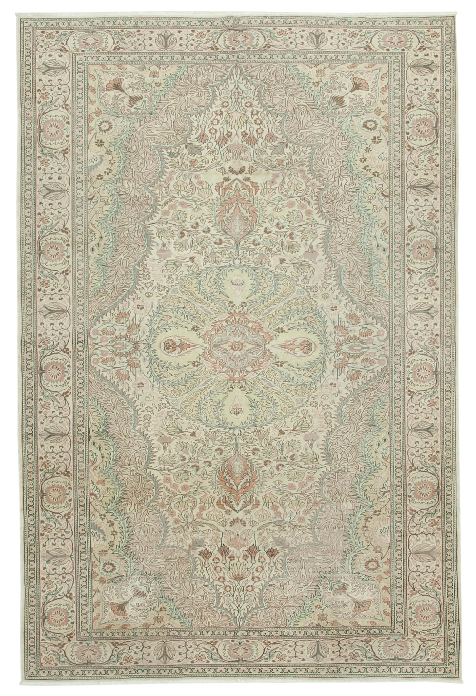 7 x 11 Beige Vintage Rug - 5095