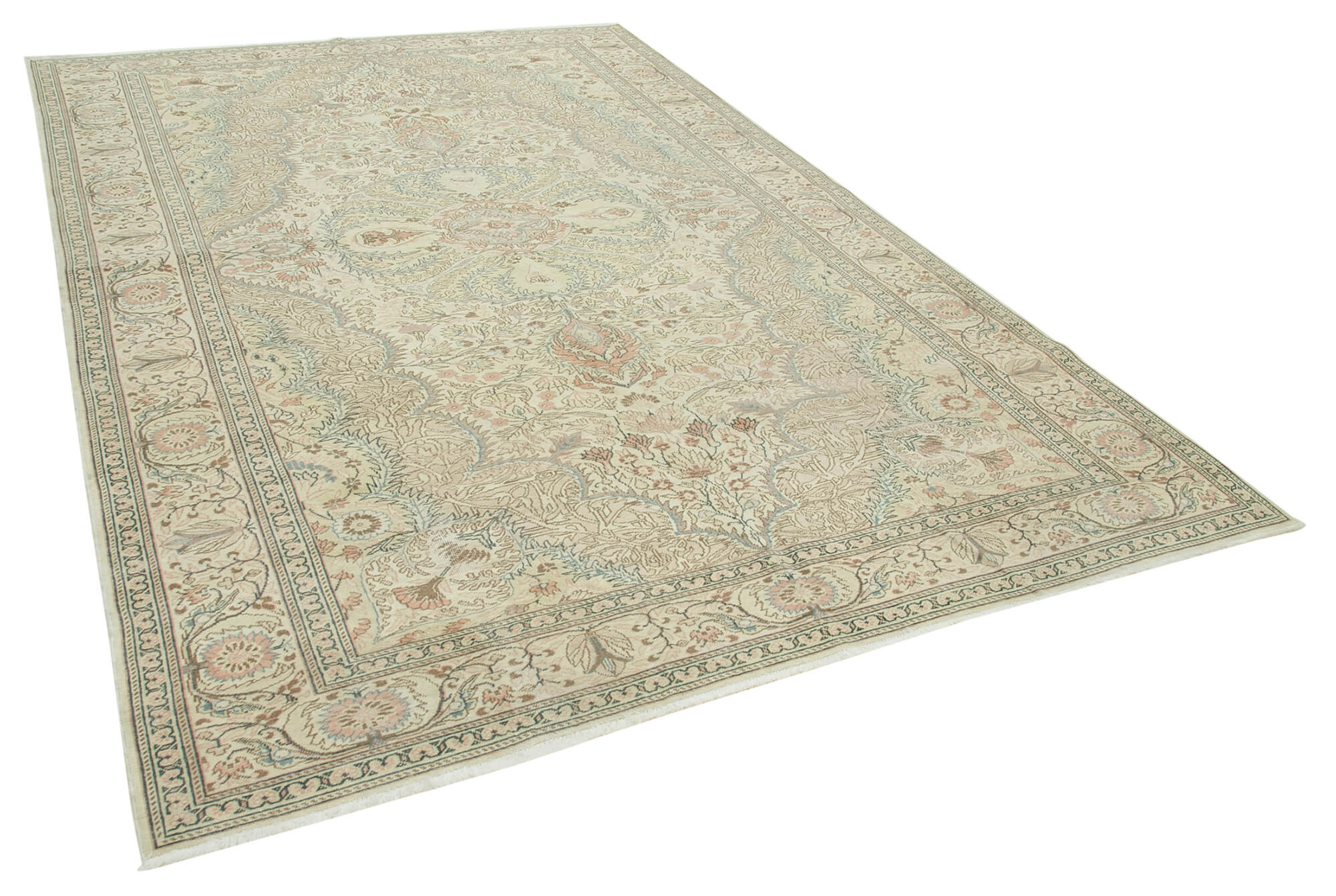 7 x 11 Beige Vintage Rug - 5095