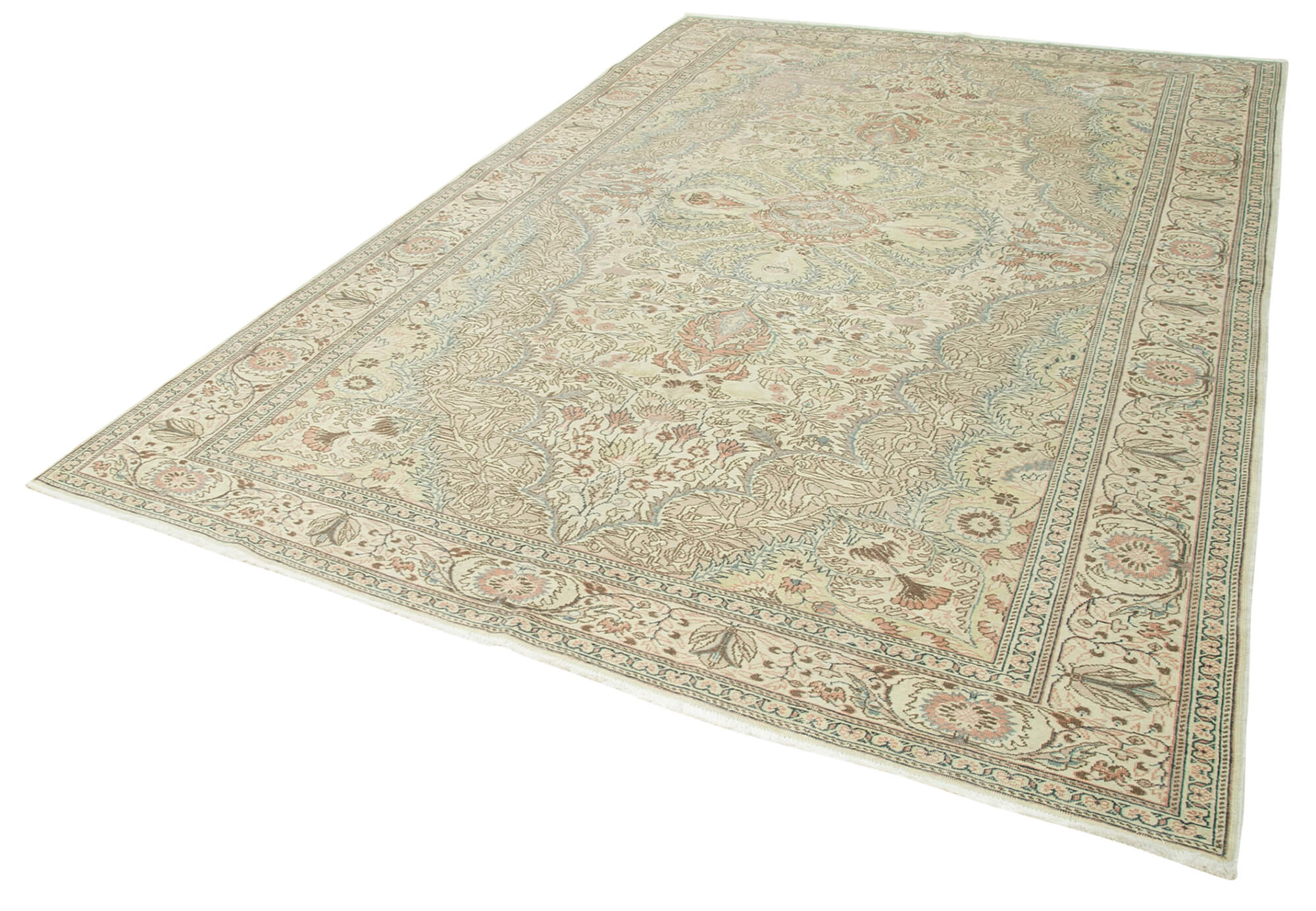 7 x 11 Beige Vintage Rug - 5095