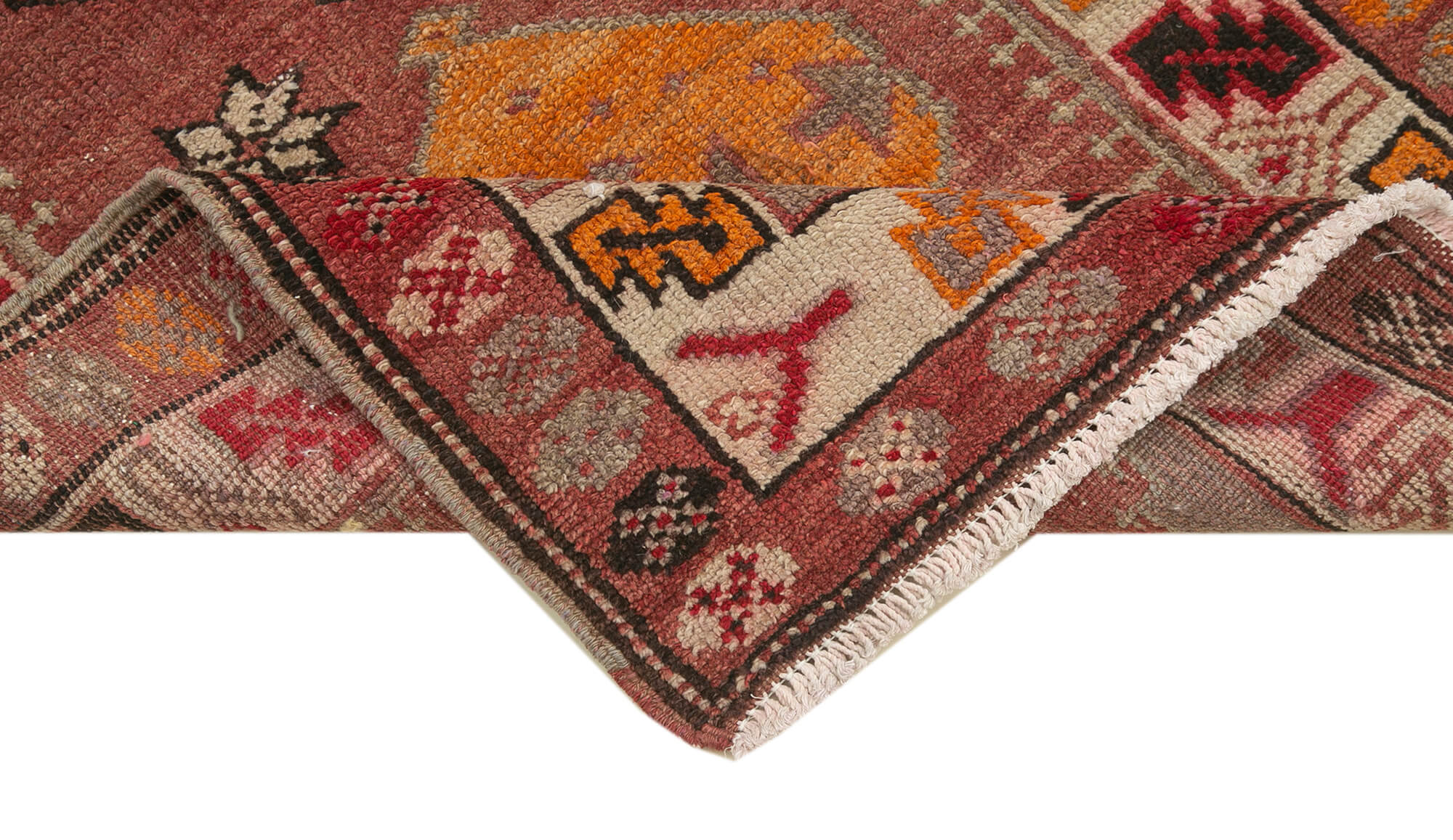 3 x 11 Red Boho Runner Rugs - 5098