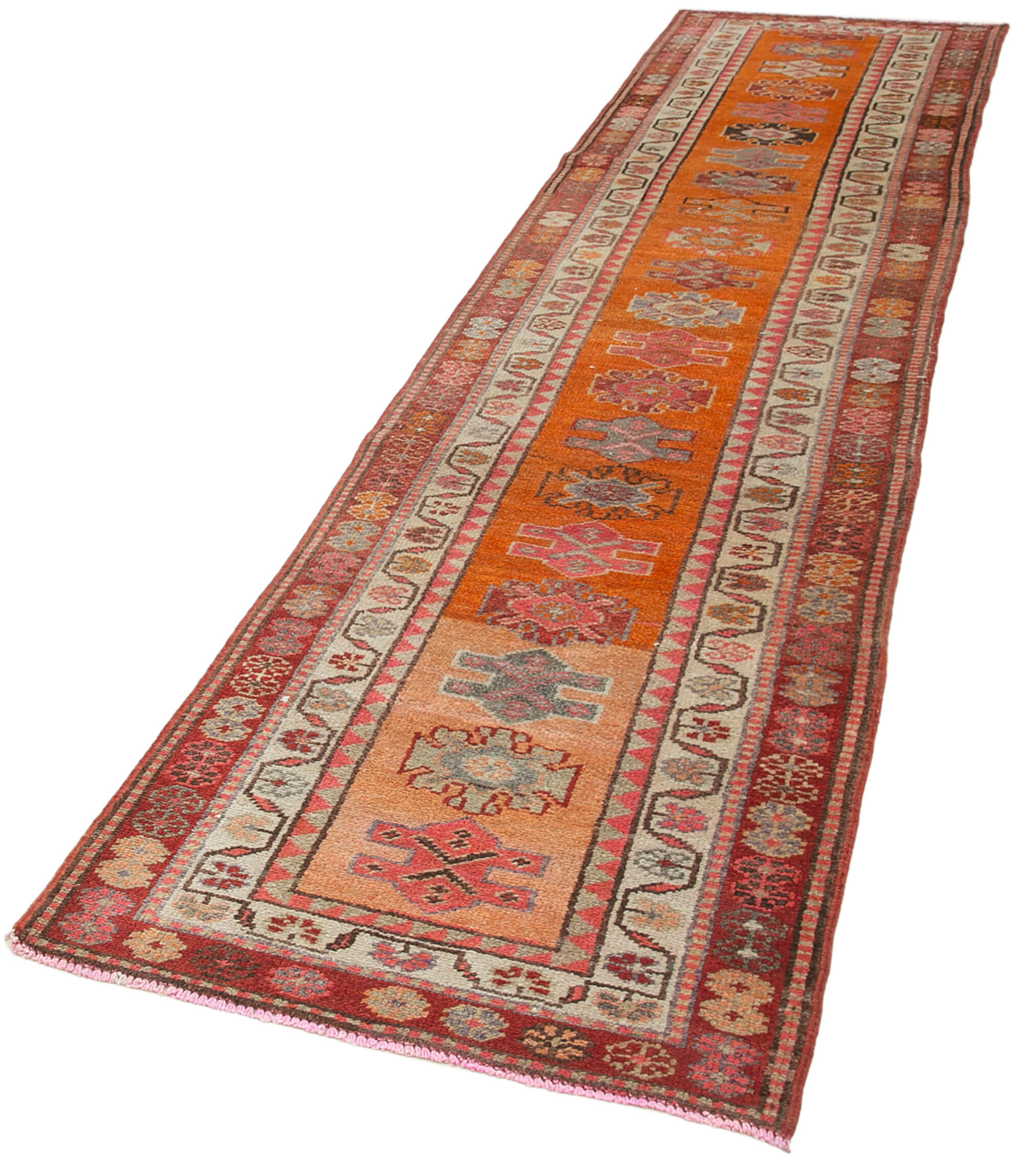 3 x 13 Red Boho Runner Rugs - 5099