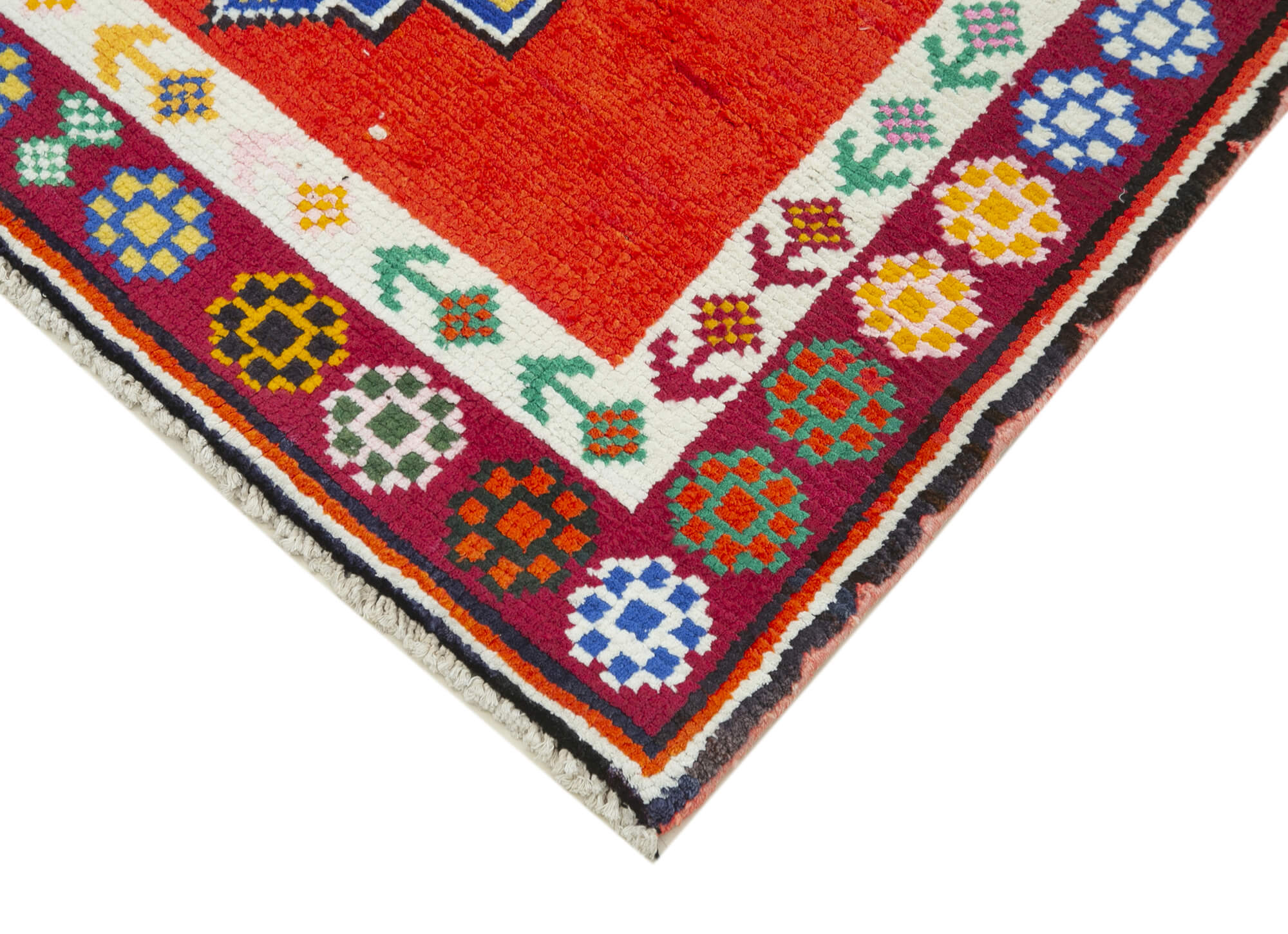 3 x 12 Orange Boho Runner Rugs - 5101