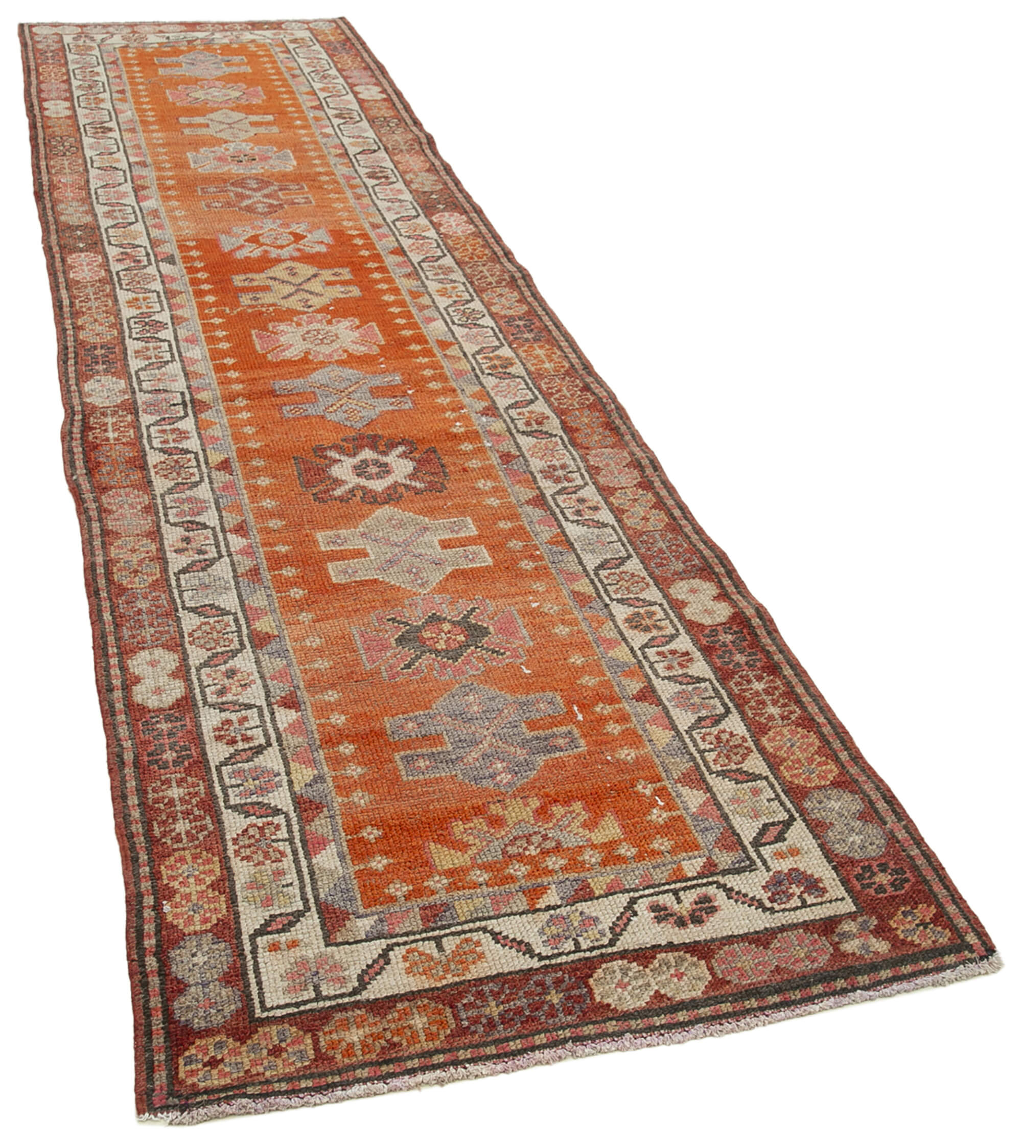 3 x 12 Red Boho Runner Rugs - 5102