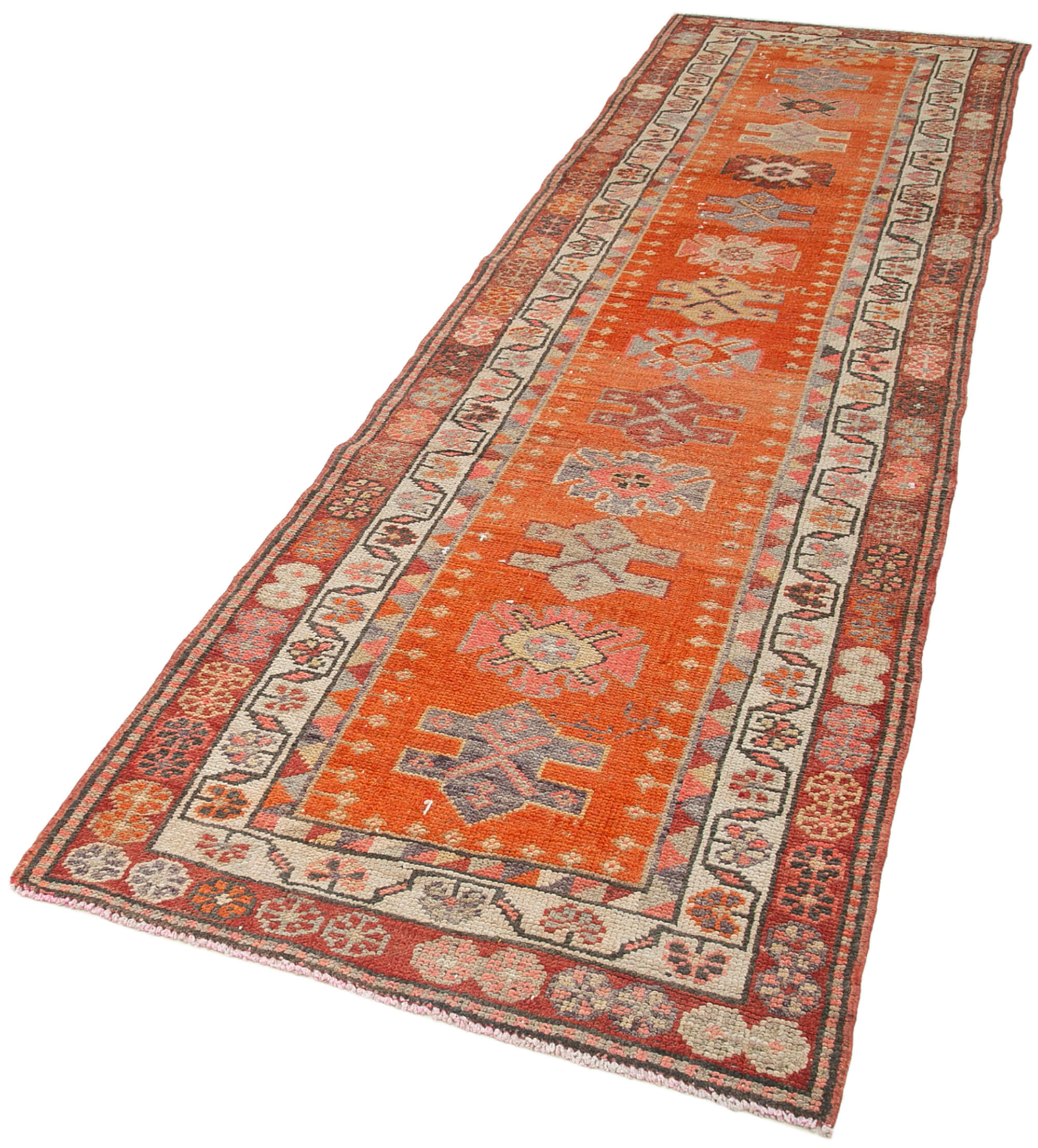 3 x 12 Red Boho Runner Rugs - 5102