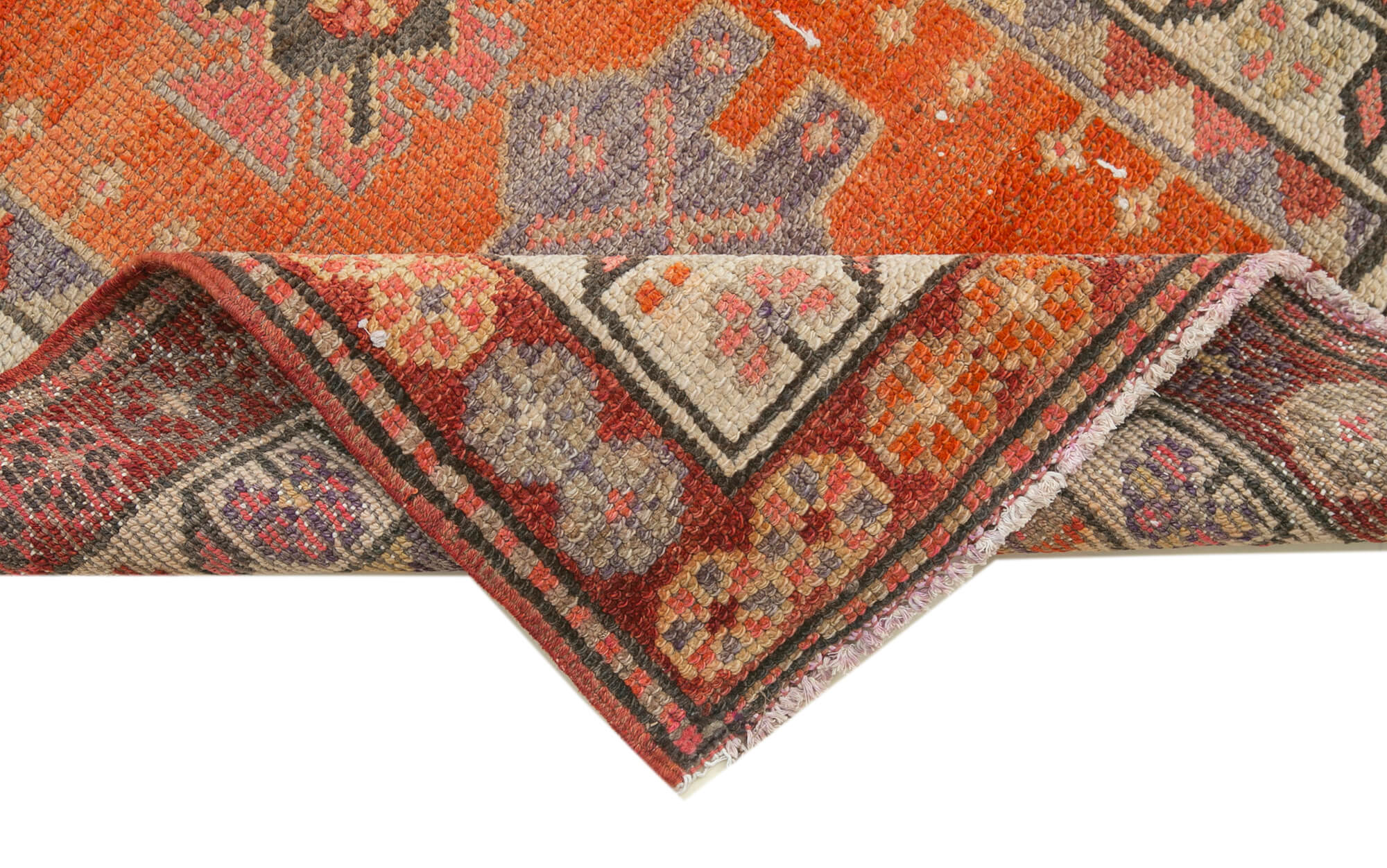 3 x 12 Red Boho Runner Rugs - 5102