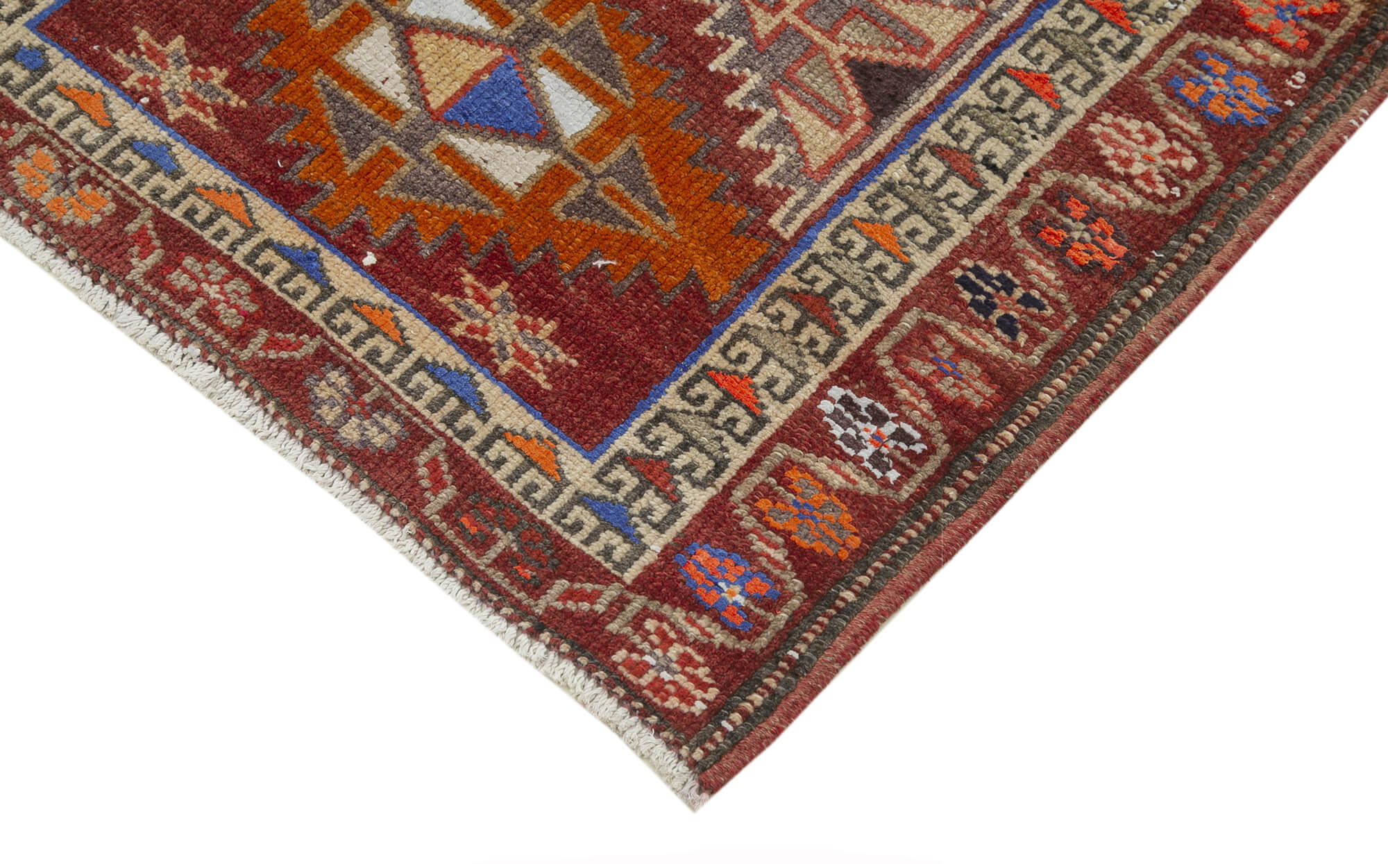 3 x 11 Red Boho Runner Rugs - 5103