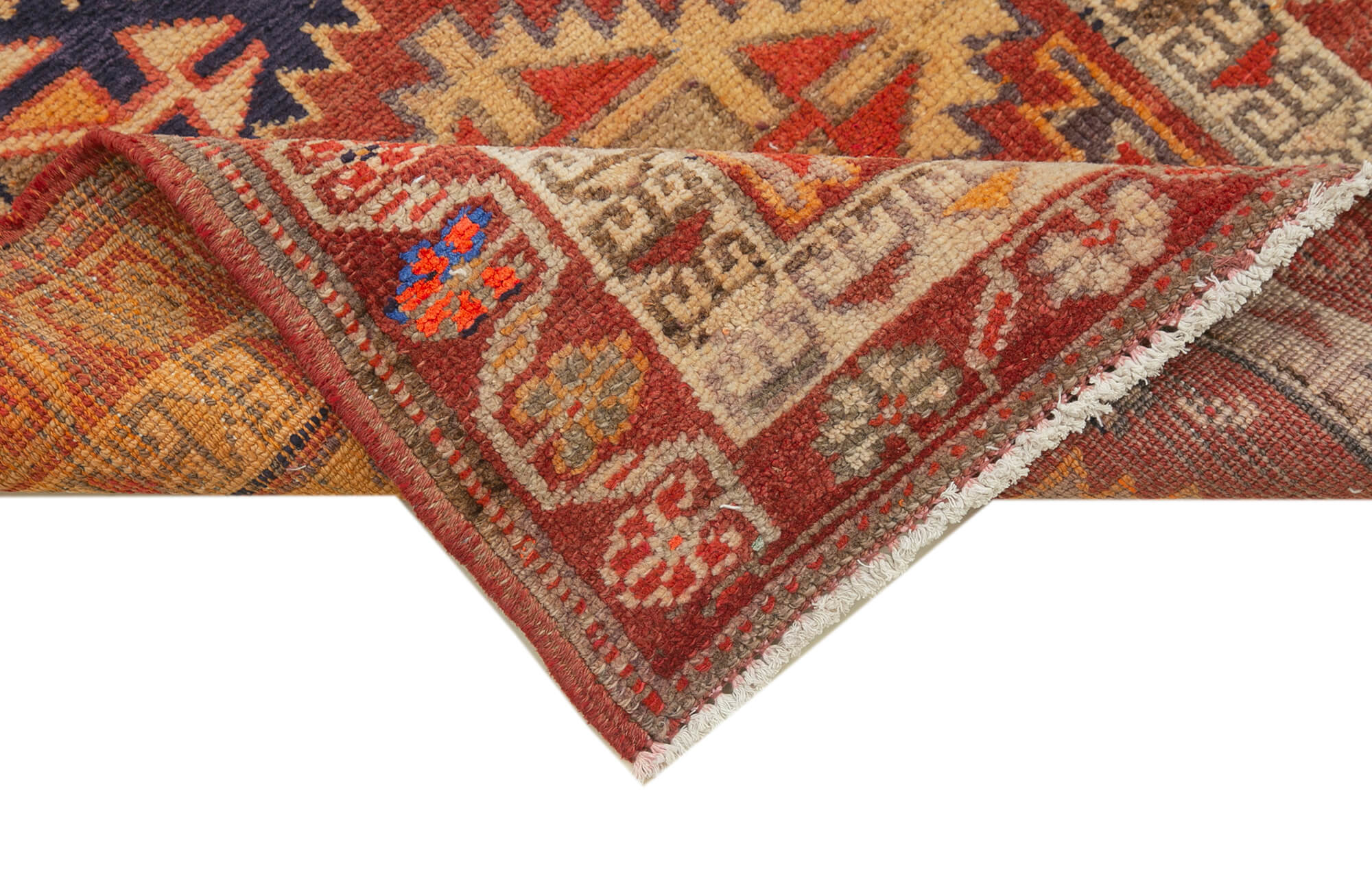 3 x 11 Red Boho Runner Rugs - 5103