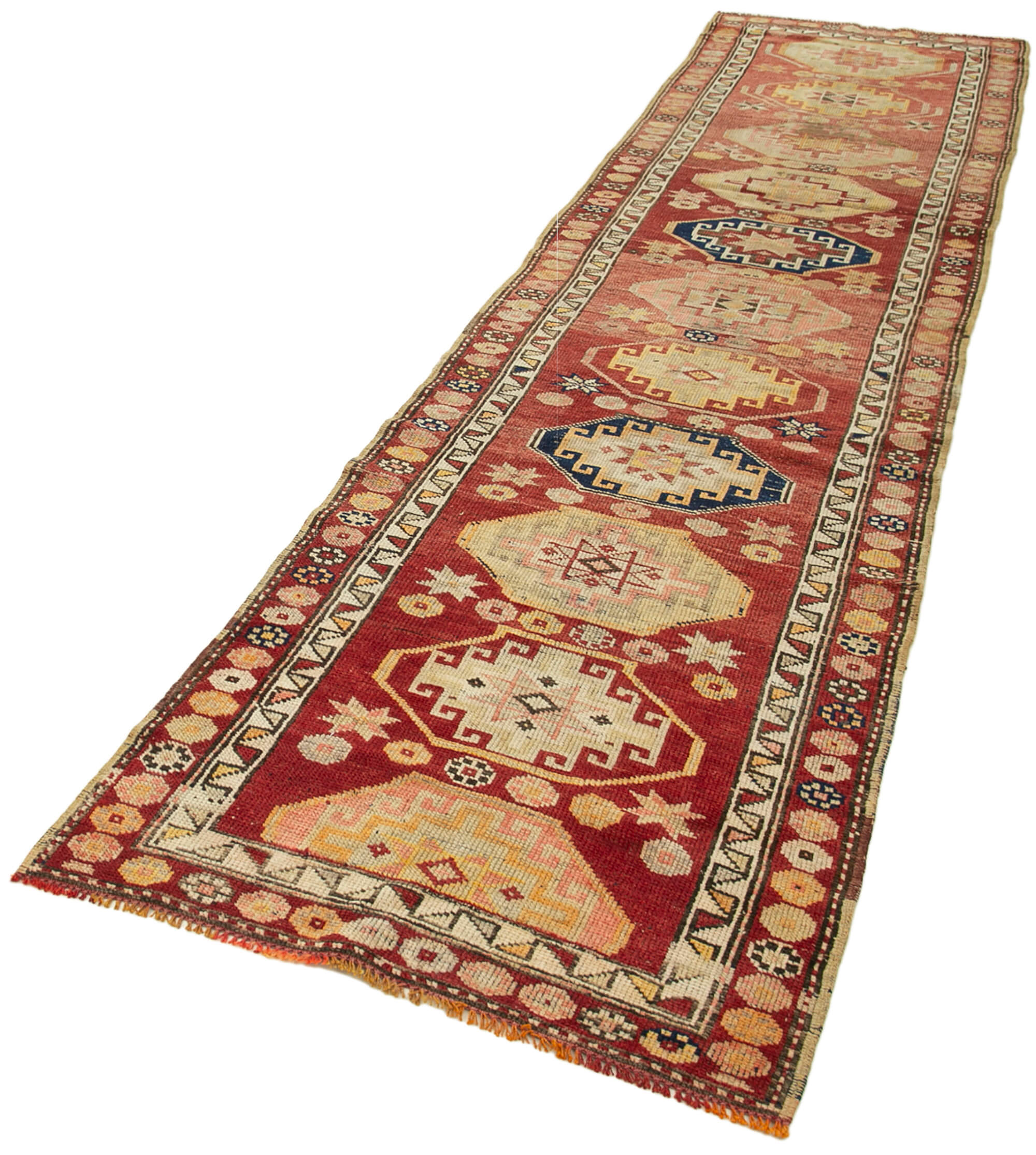 3 x 13 Red Boho Runner Rugs - 5109