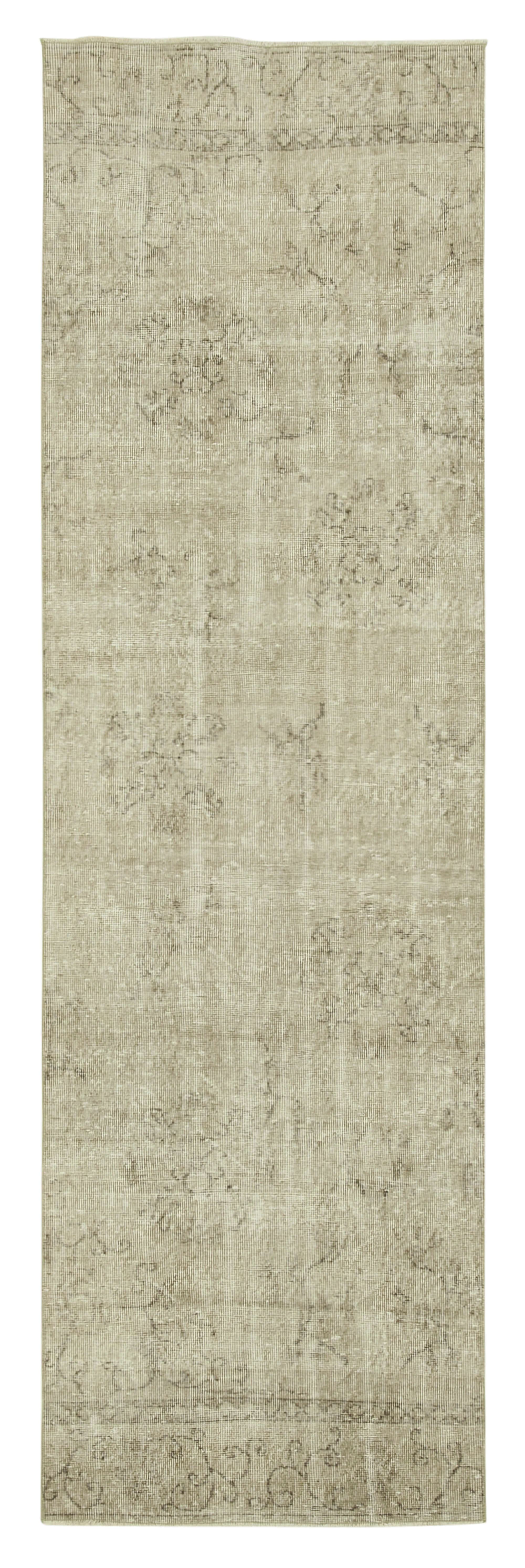 3 x 10 Beige Overdyed Runner Rug - 5113