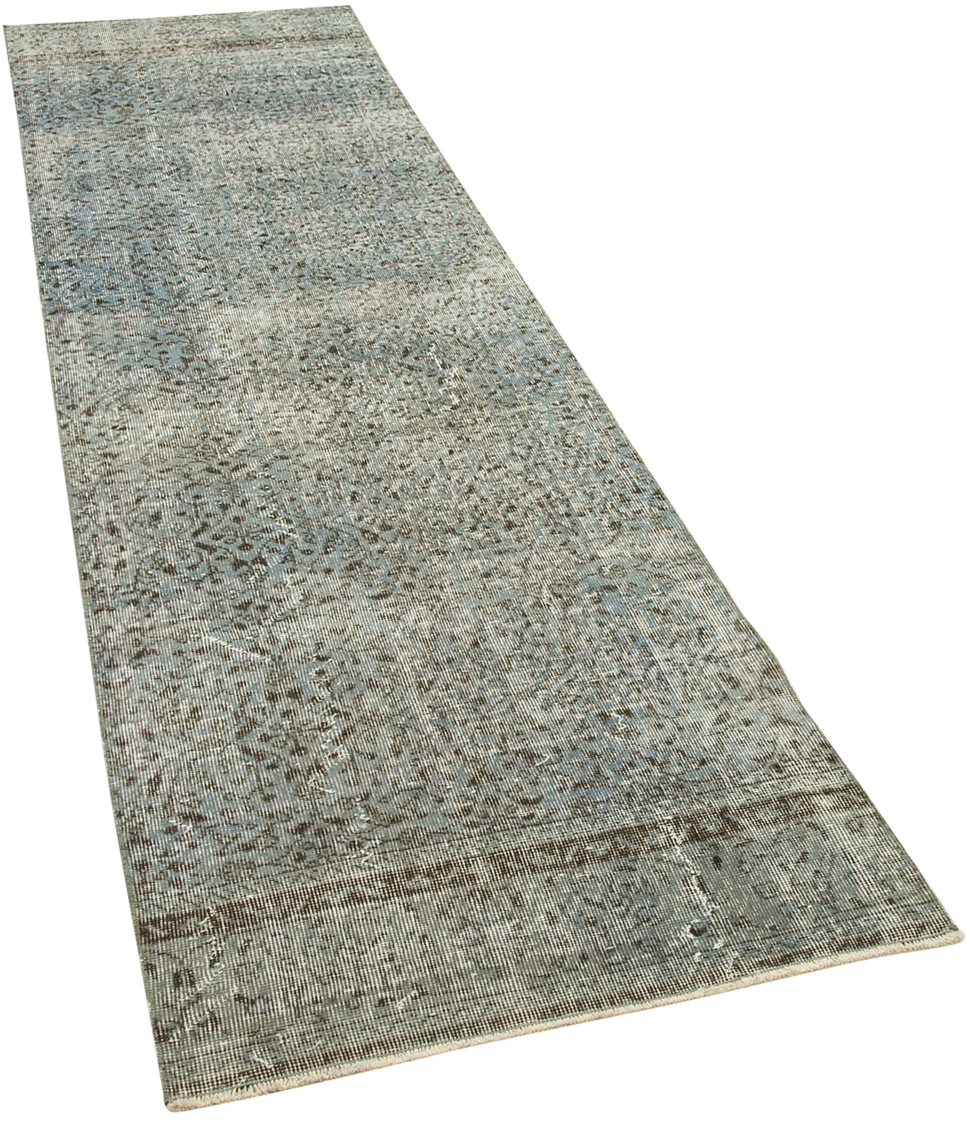 3 x 10 Blue Overdyed Runner Rug - 5115