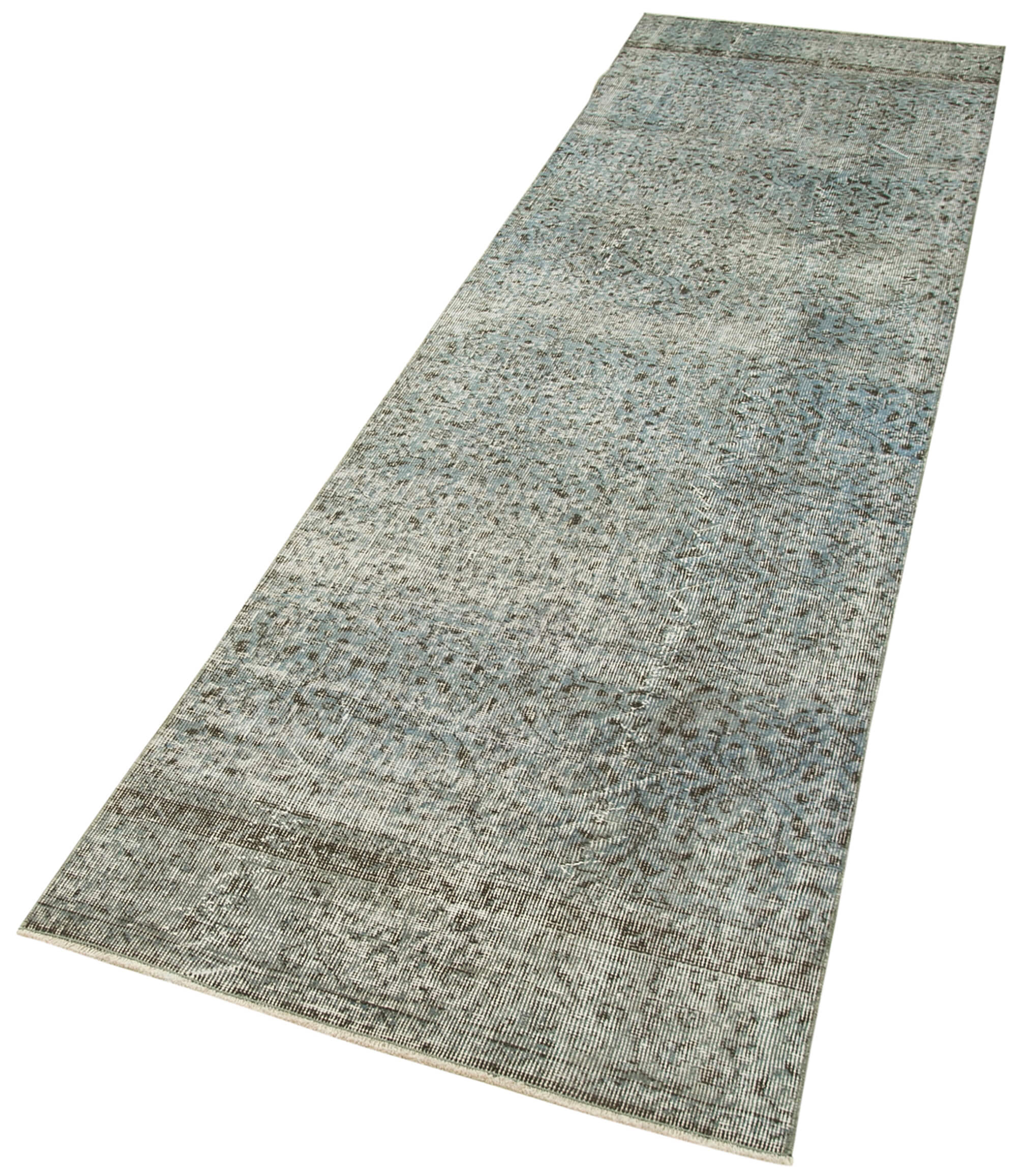 3 x 10 Blue Overdyed Runner Rug - 5115