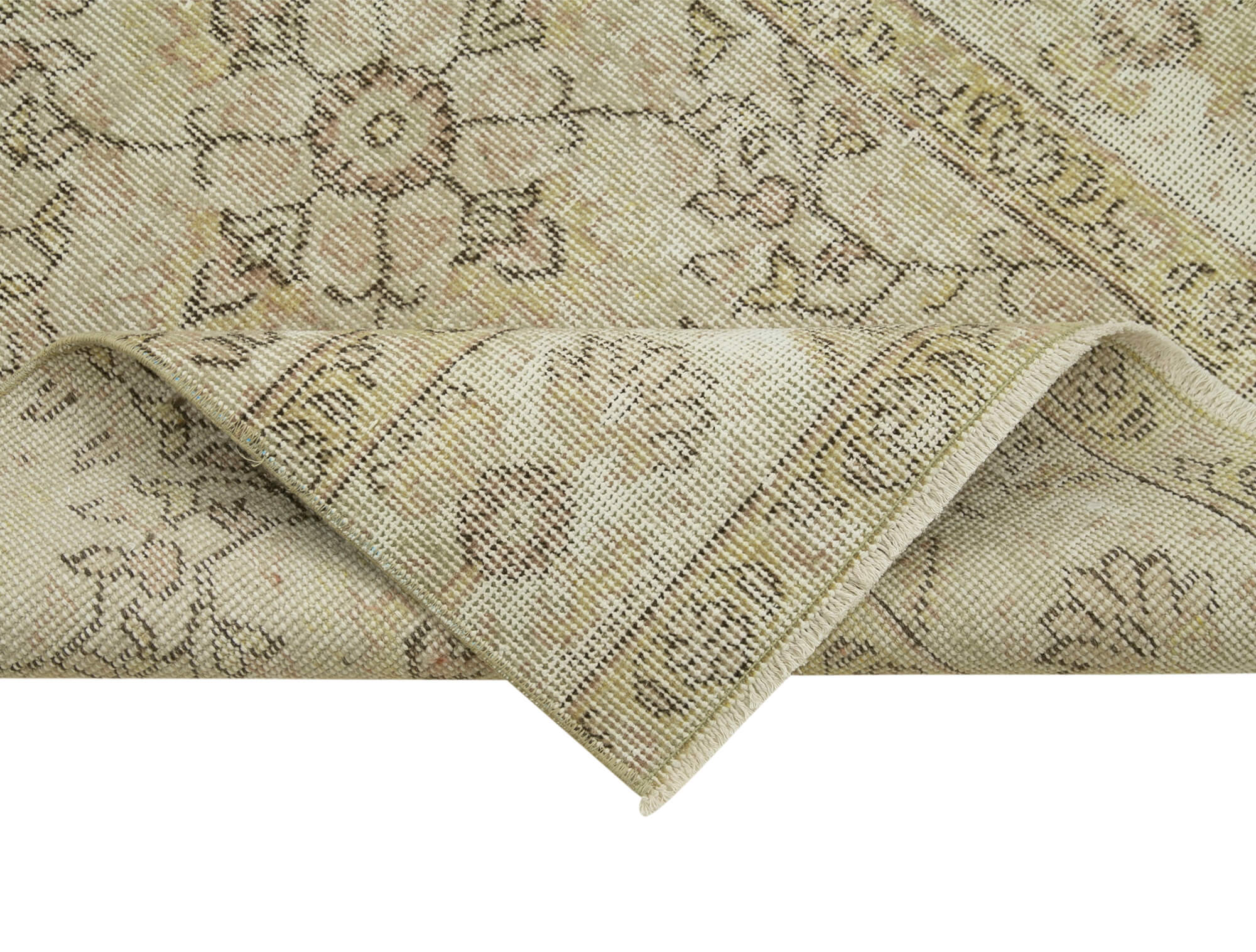 3 x 11 Beige Overdyed Runner Rug - 5117