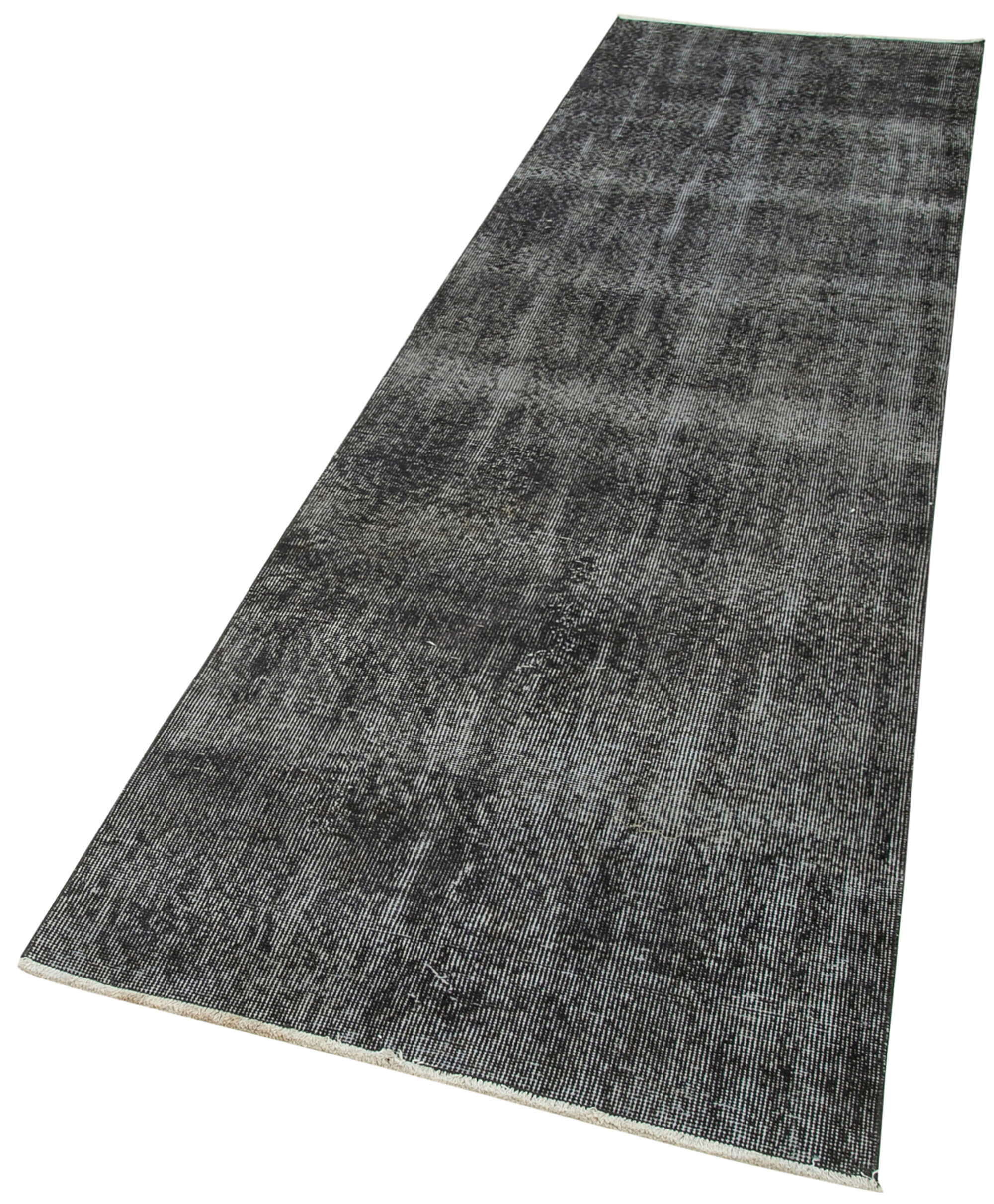 3 x 10 Black Overdyed Runner Rug - 5118