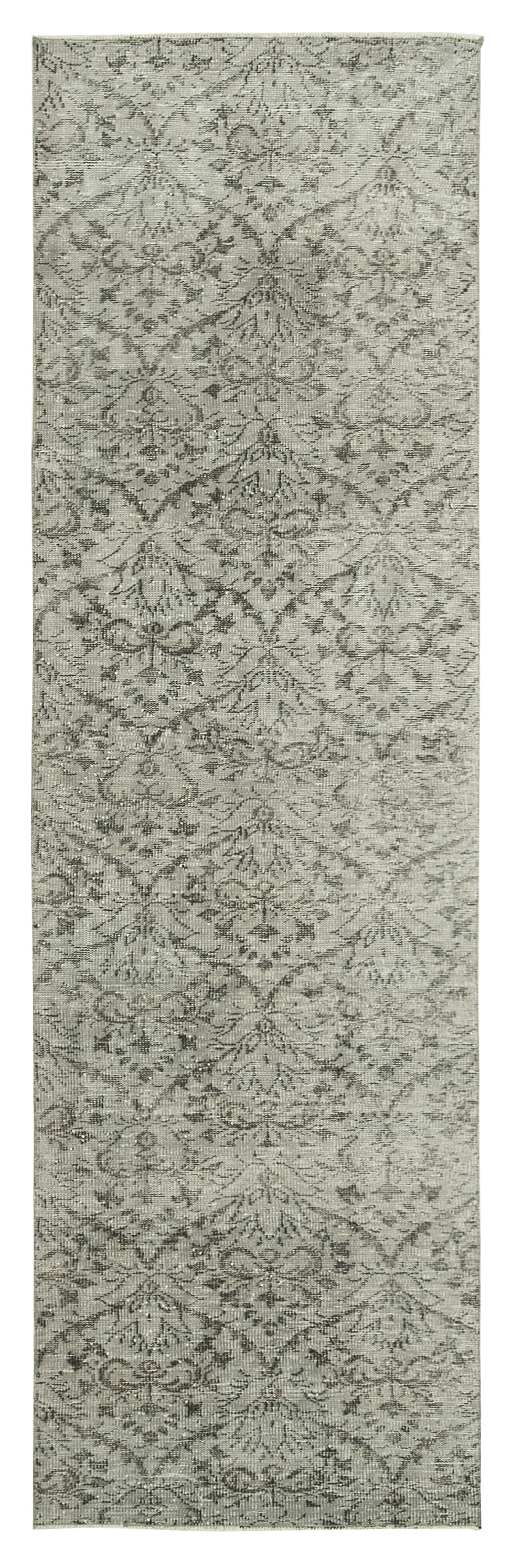 3 x 10 Grey Overdyed Runner Rug - 5119