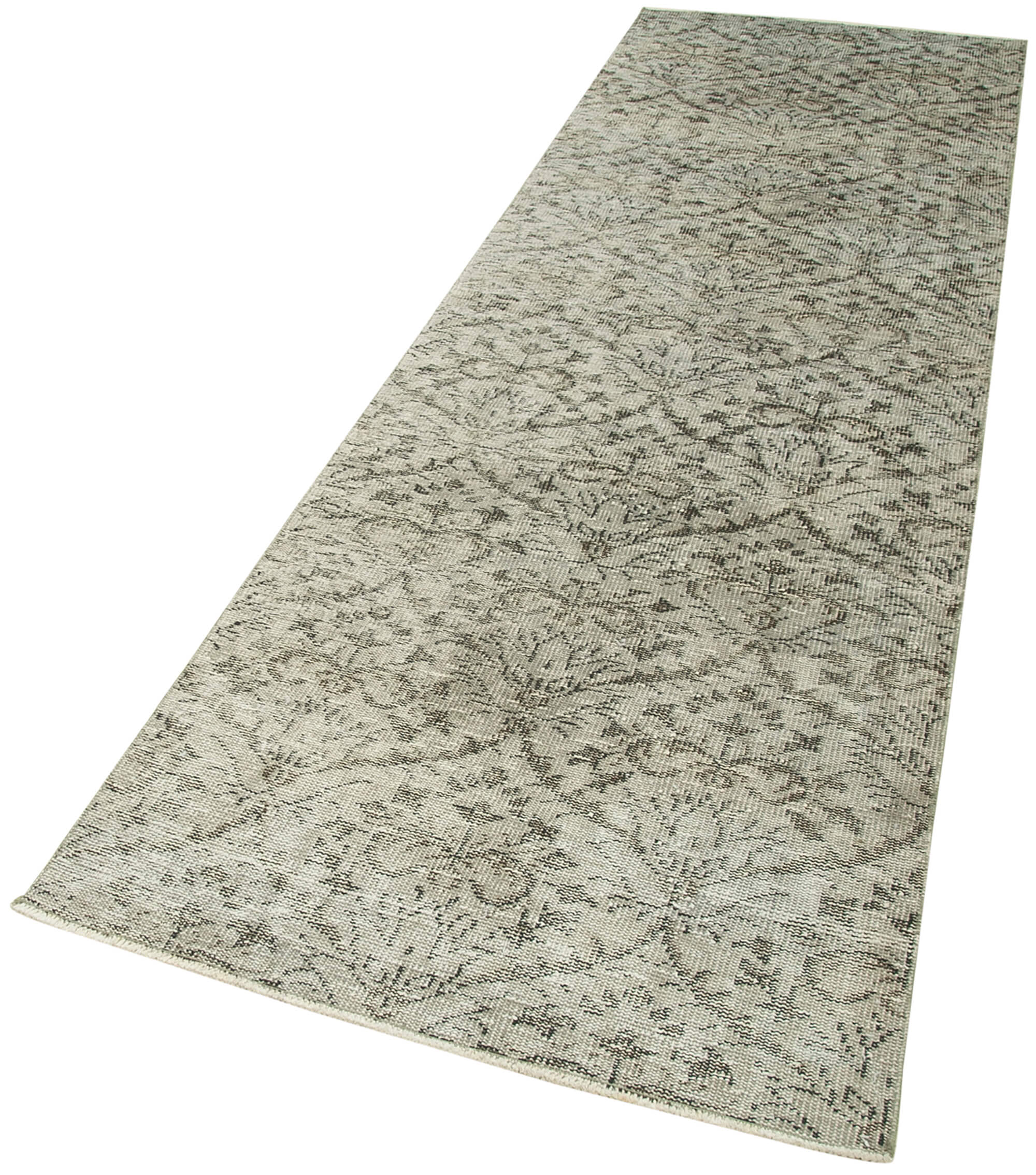 3 x 10 Grey Overdyed Runner Rug - 5119