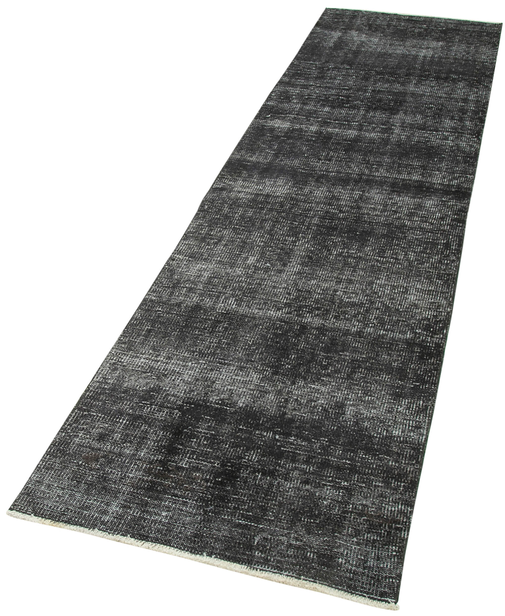 3 x 10 Black Overdyed Runner Rug - 5120